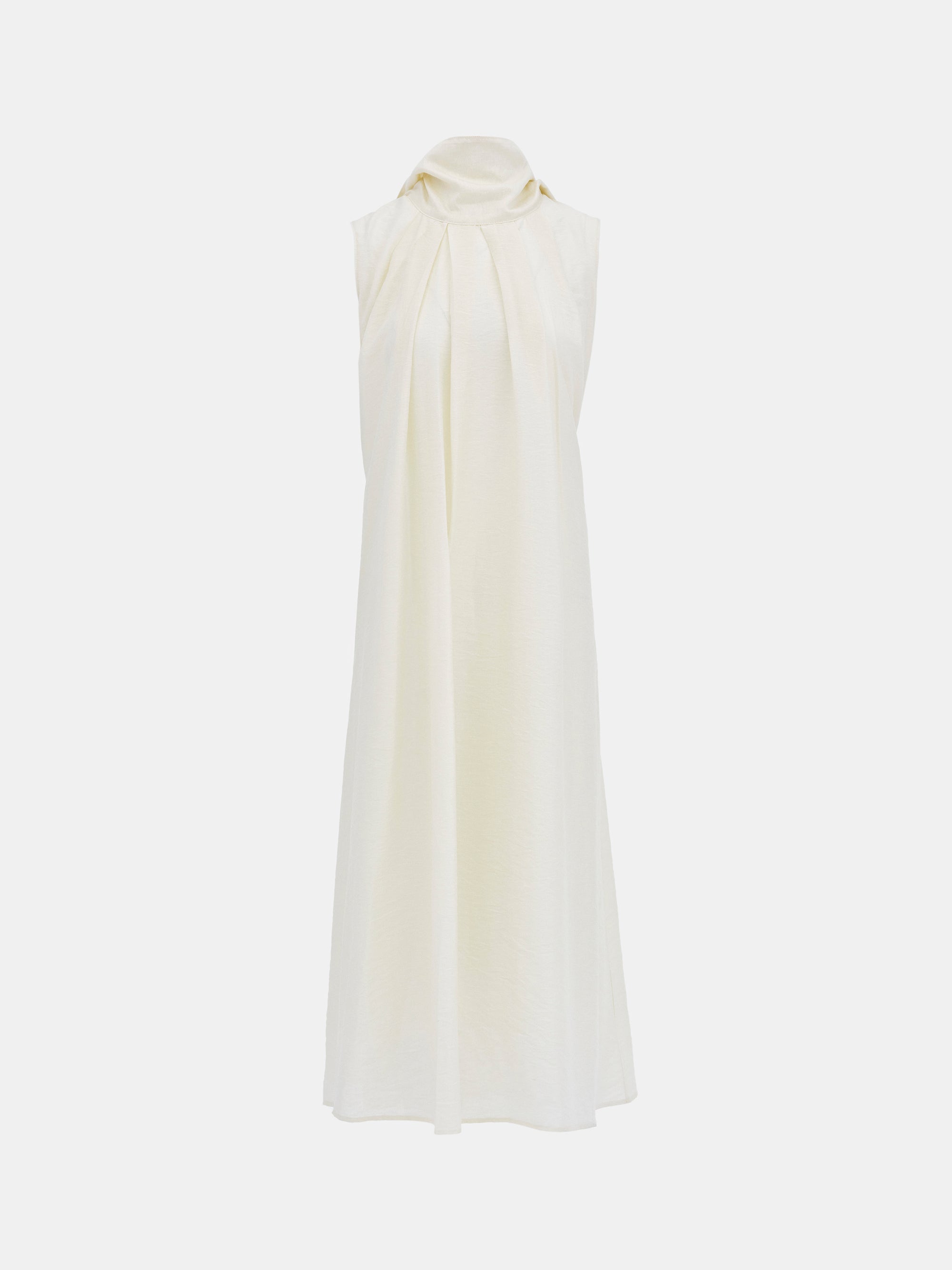 Sleeveless Scarf Dress, Birch