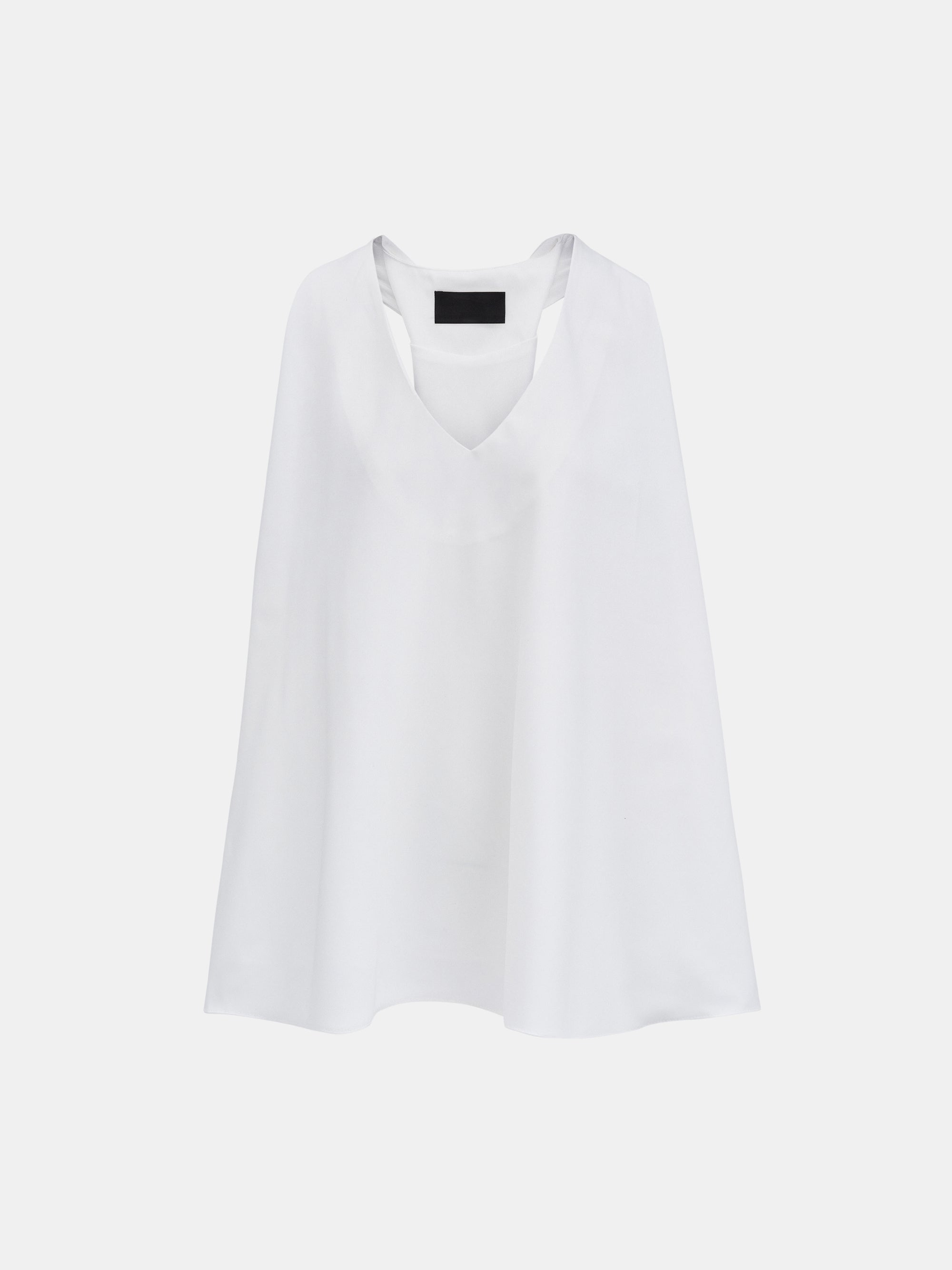 Racerback Satin Top, White