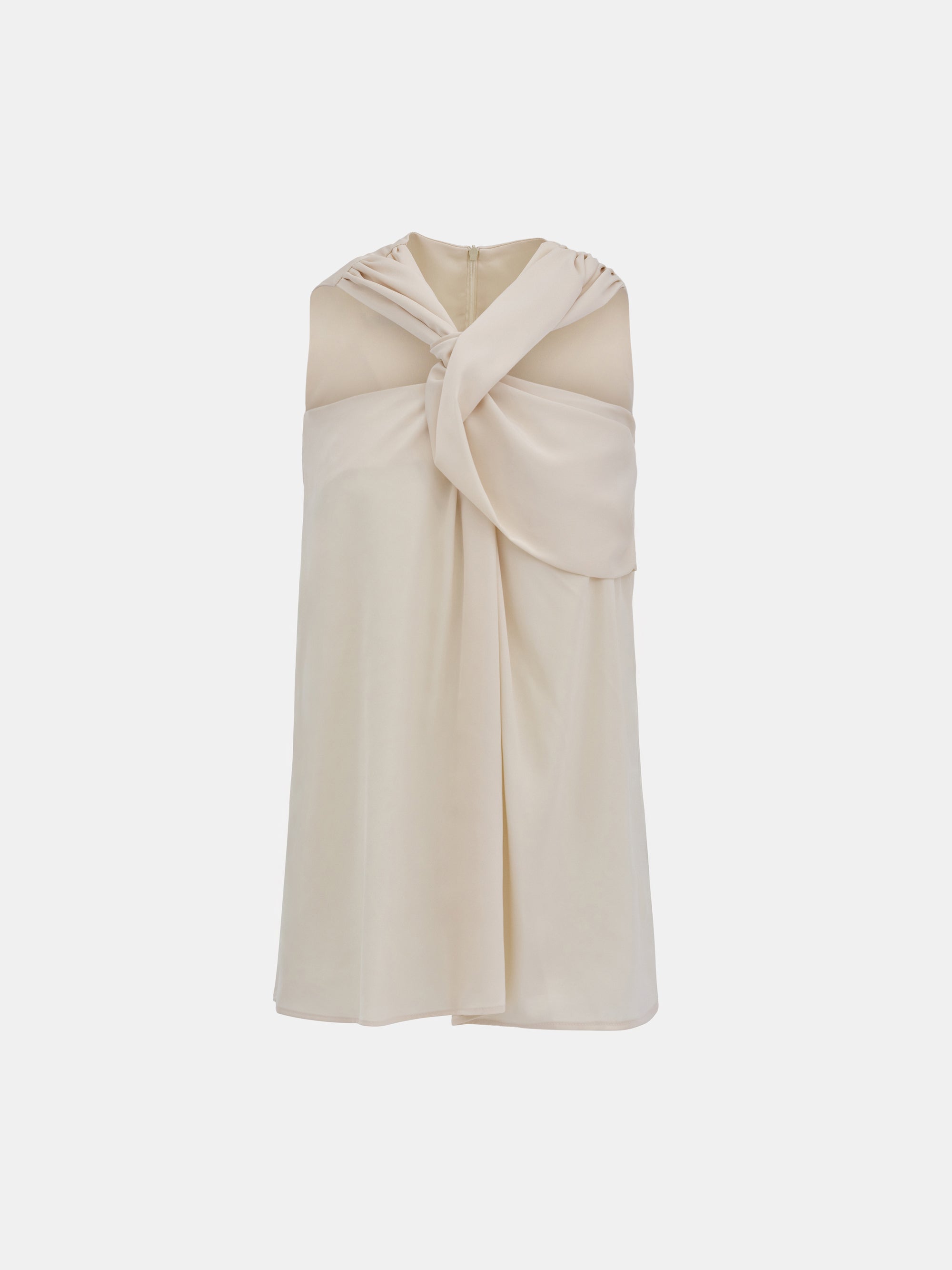 Twisted Draped Top, Nude