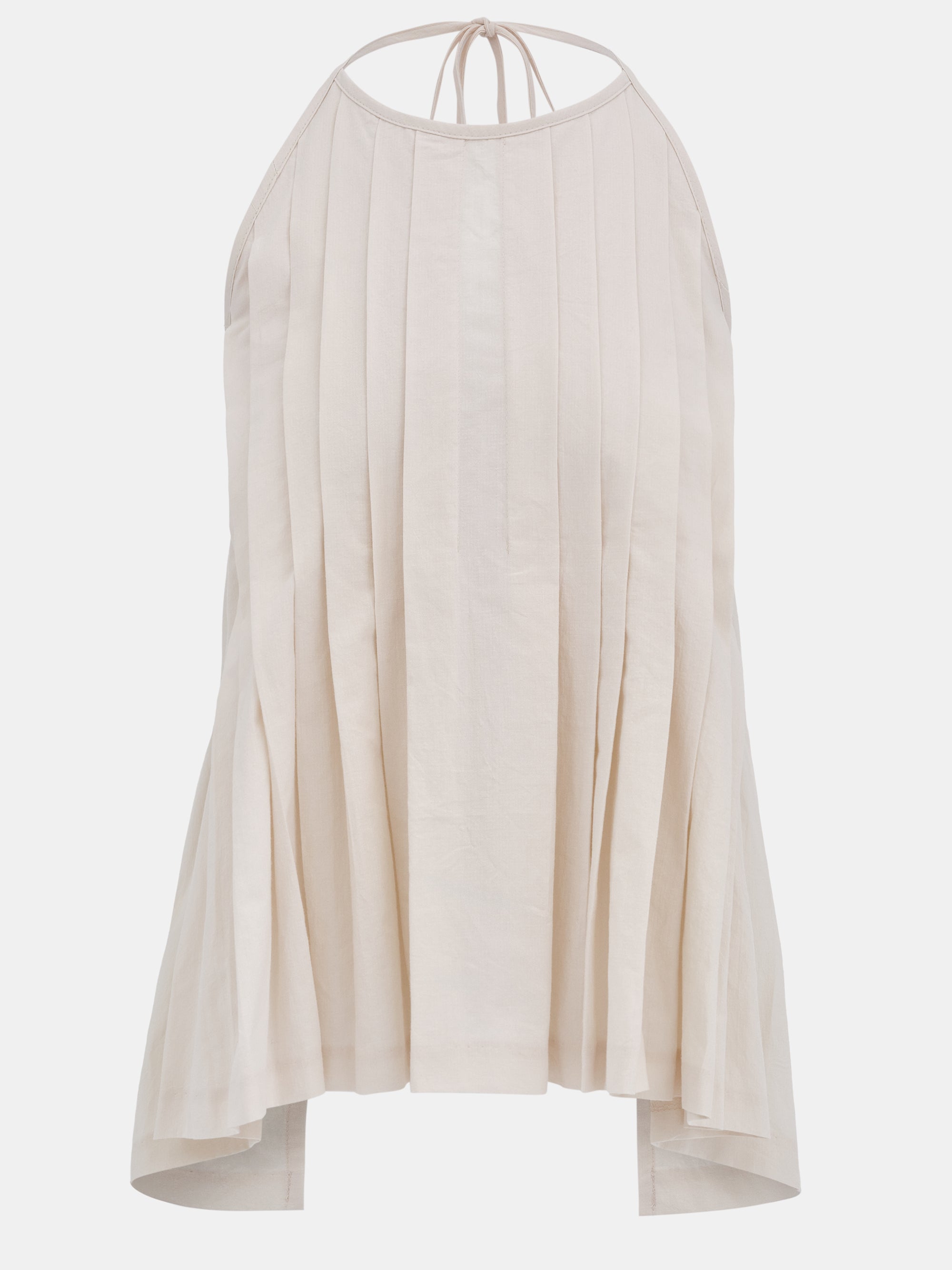 Backless Pleated Top, Ivory