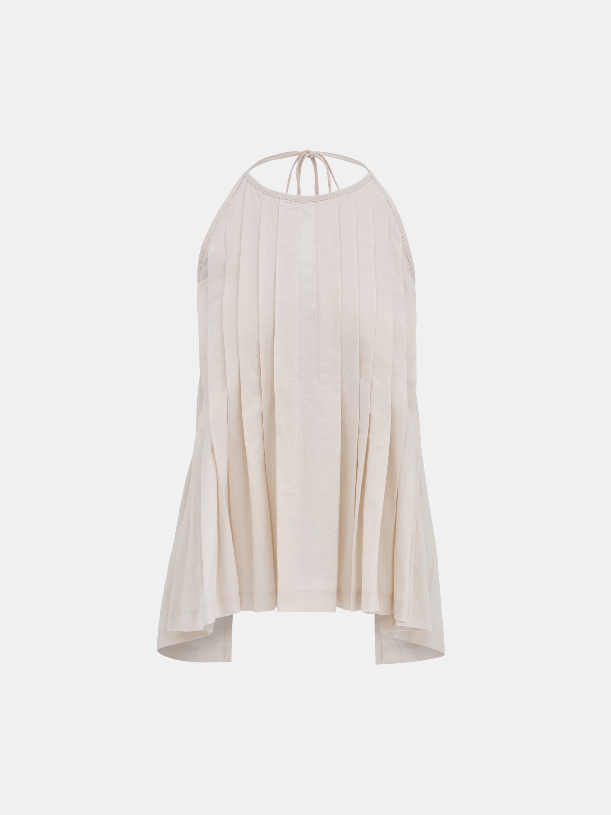 Backless Pleated Top, Ivory
