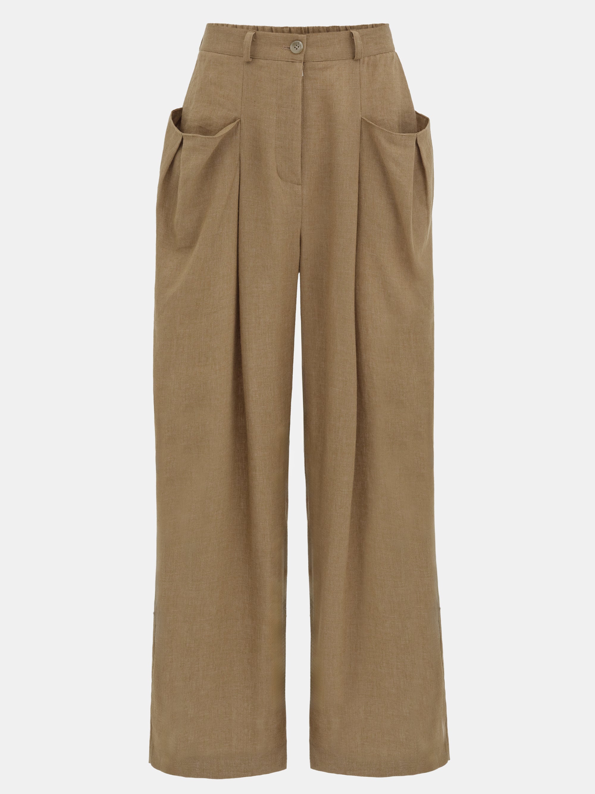 Patch Pocket Trousers, Tan