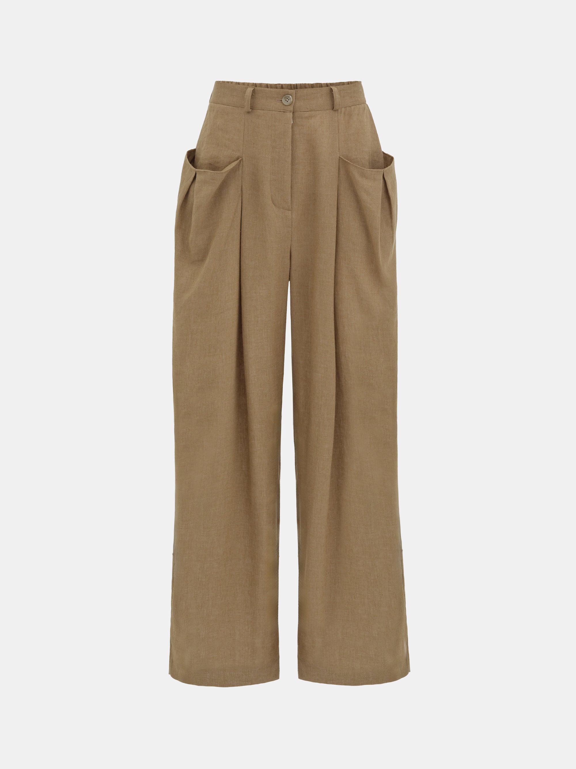 Patch Pocket Trousers, Tan