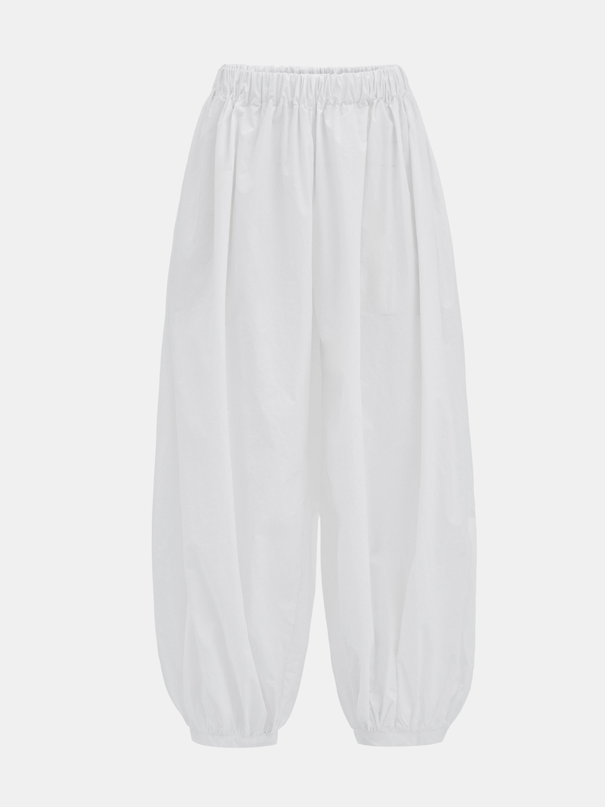 Rumi Balloon Parachute Pants, White
