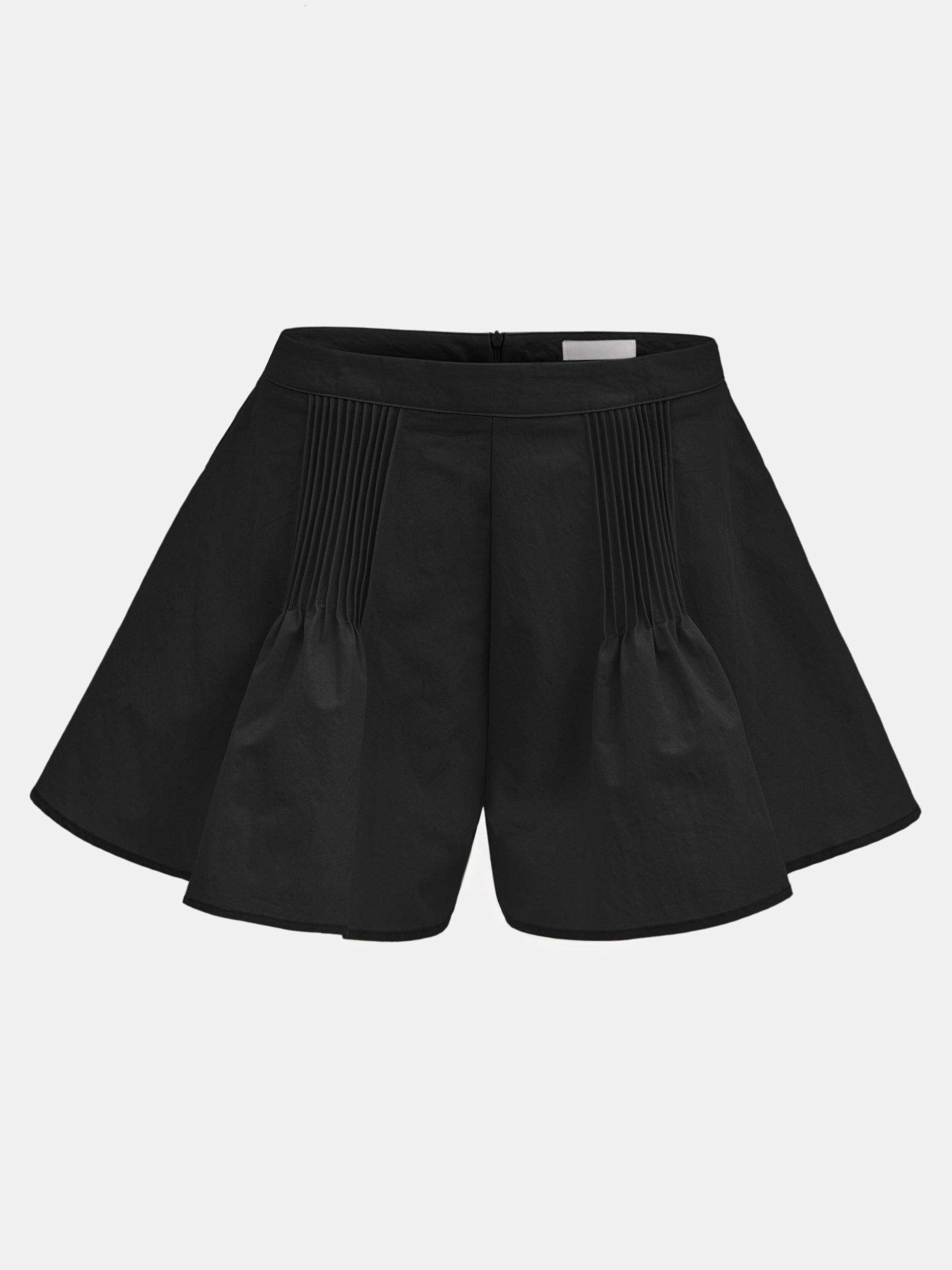 Pleat Balloon Shorts, Black