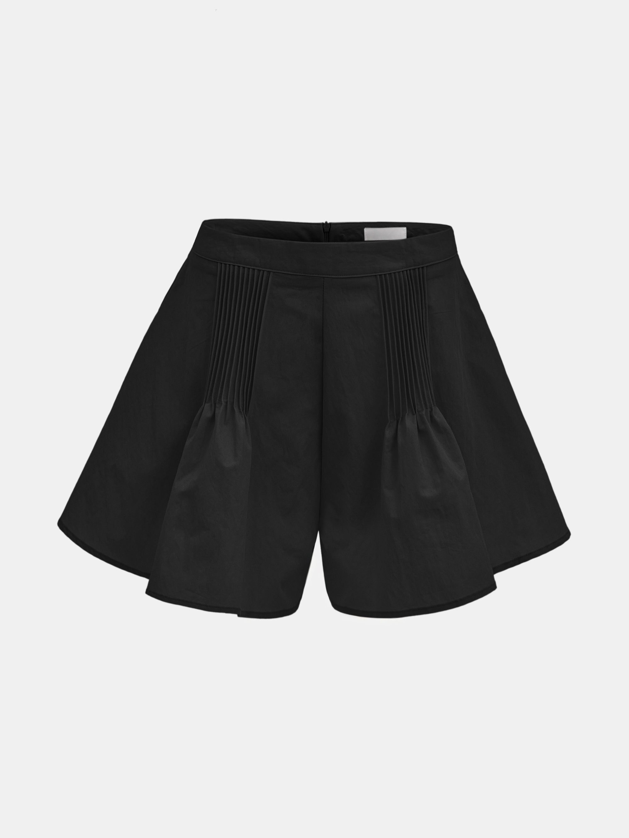 Pleat Balloon Shorts, Black