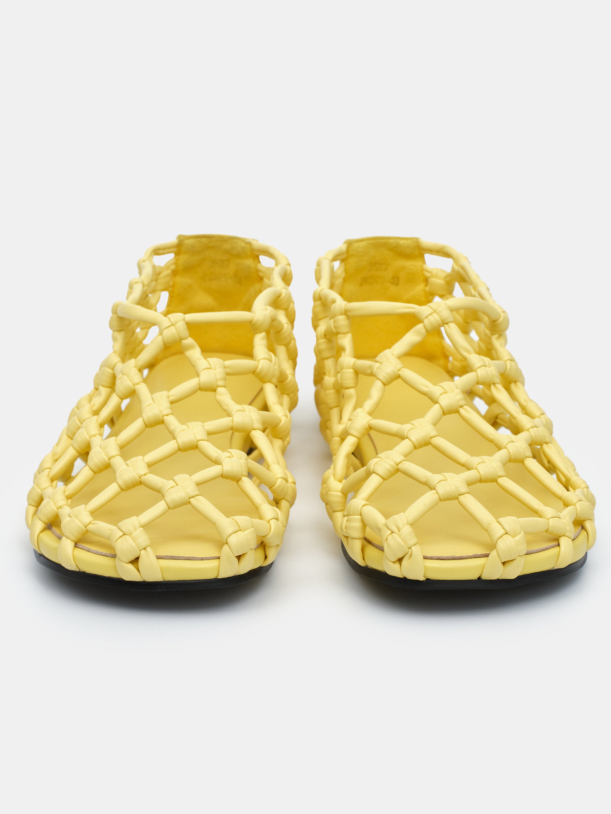 Knotted Ballerina Flat, Lemon