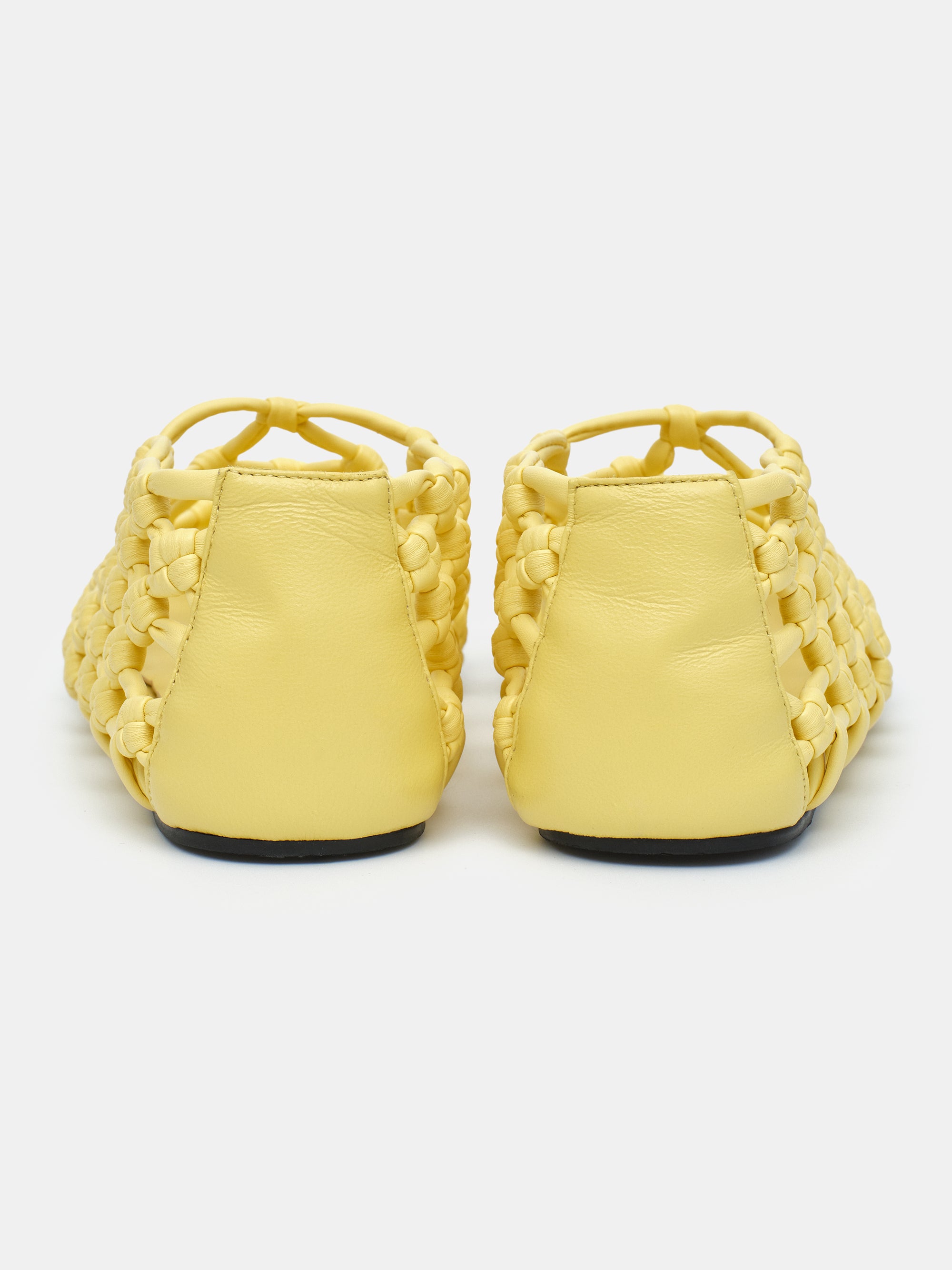 Knotted Ballerina Flat, Lemon