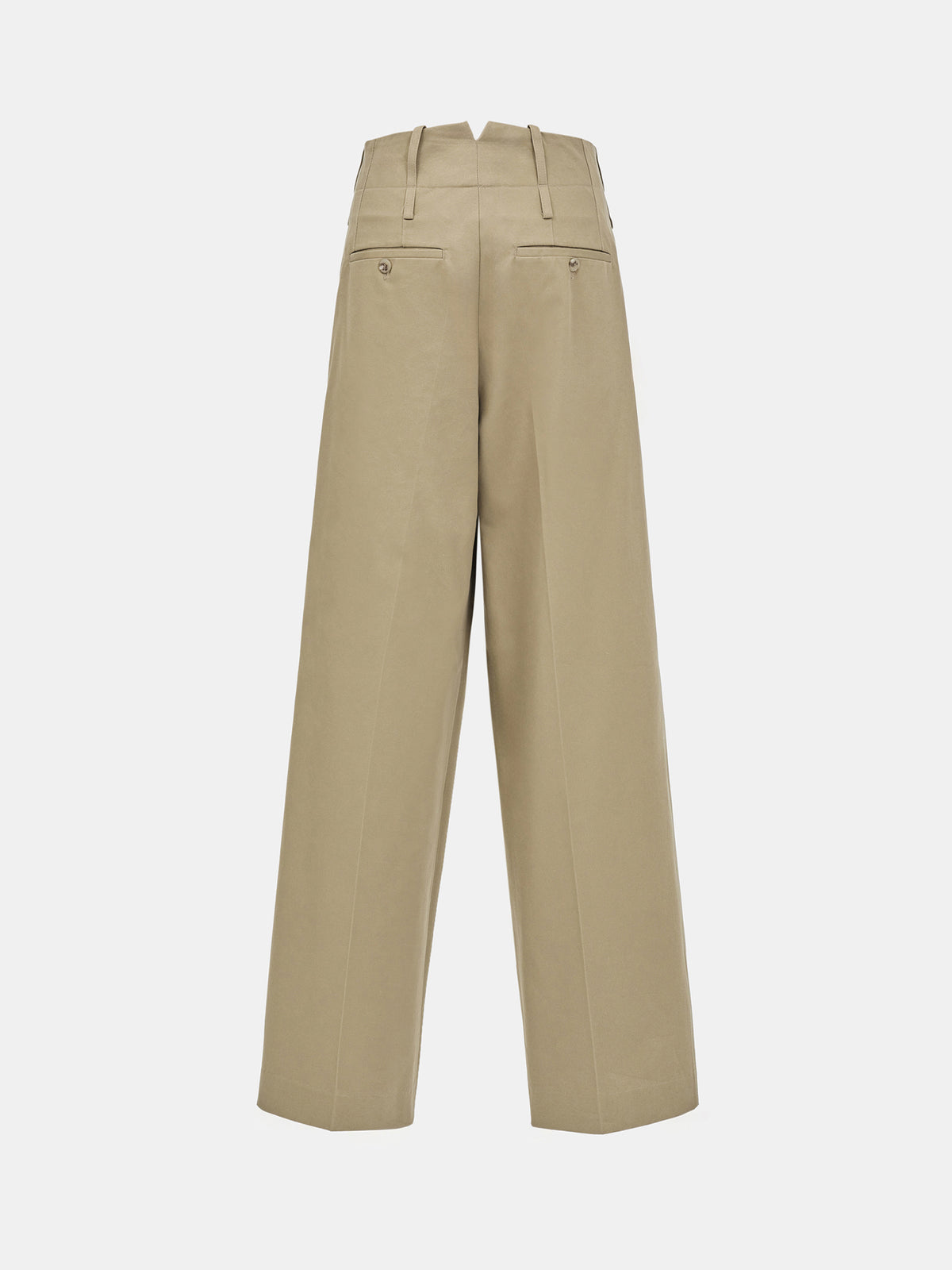 Dalston Double Waistband Chino Trousers, Beige