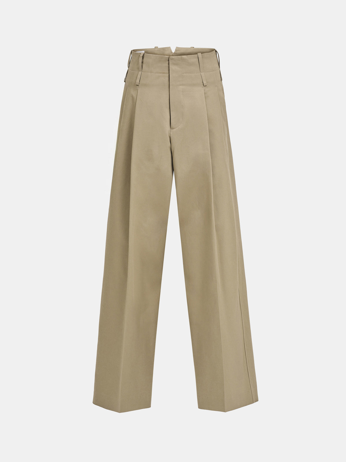 Dalston Double Waistband Chino Trousers, Beige