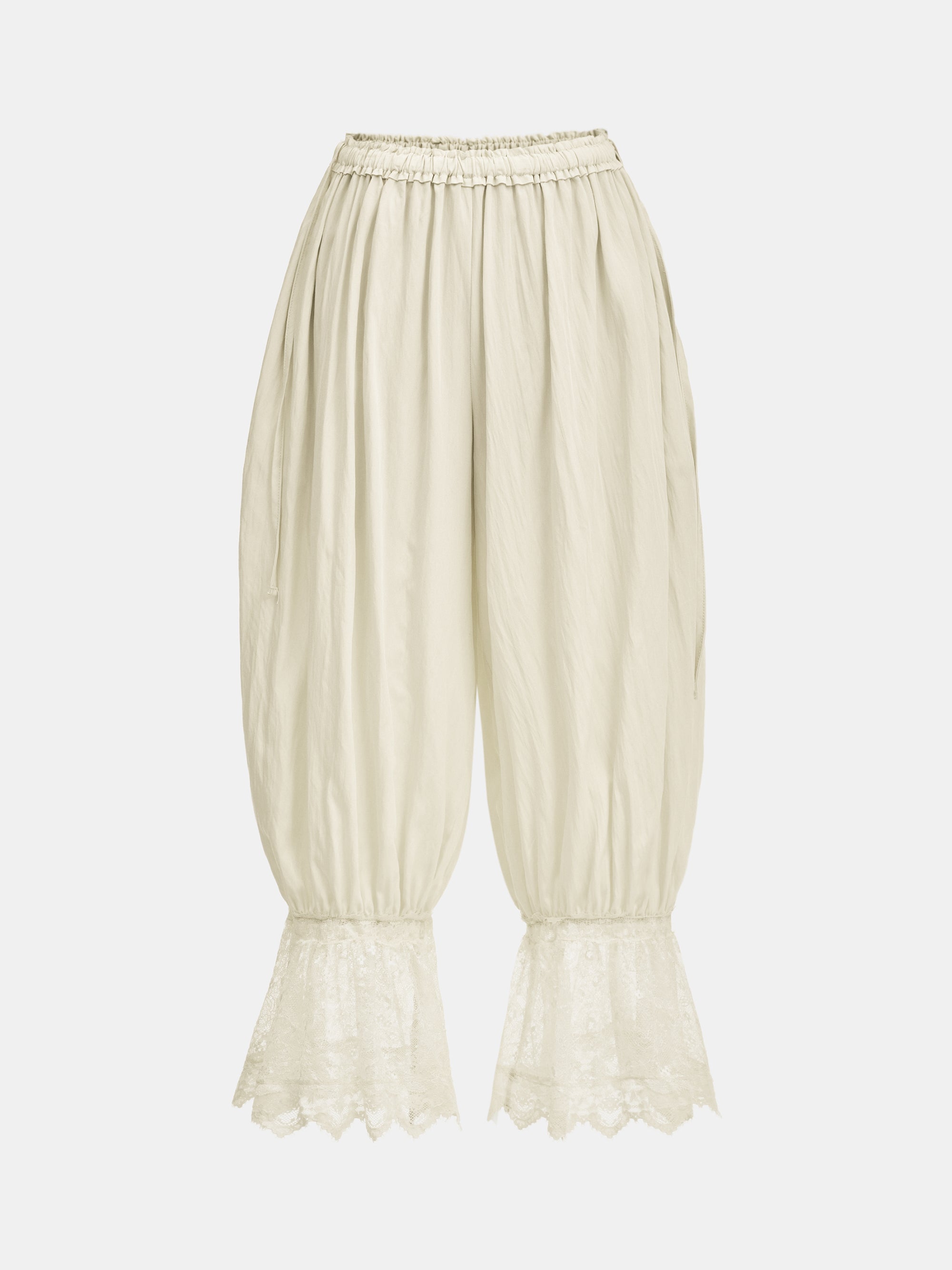 Drawstring Lace Pants, Ivory