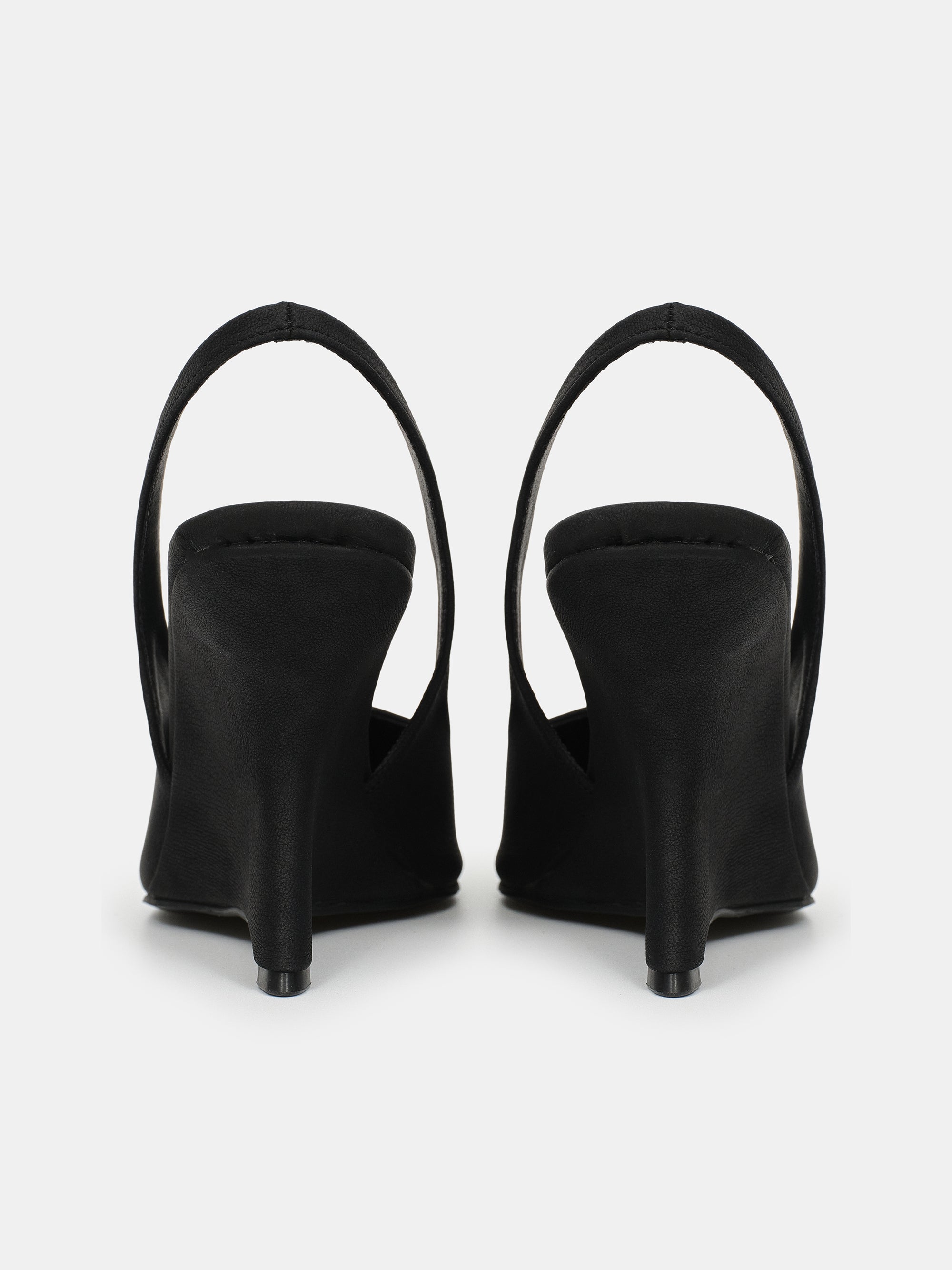 Slingback Wedge Heels, Black