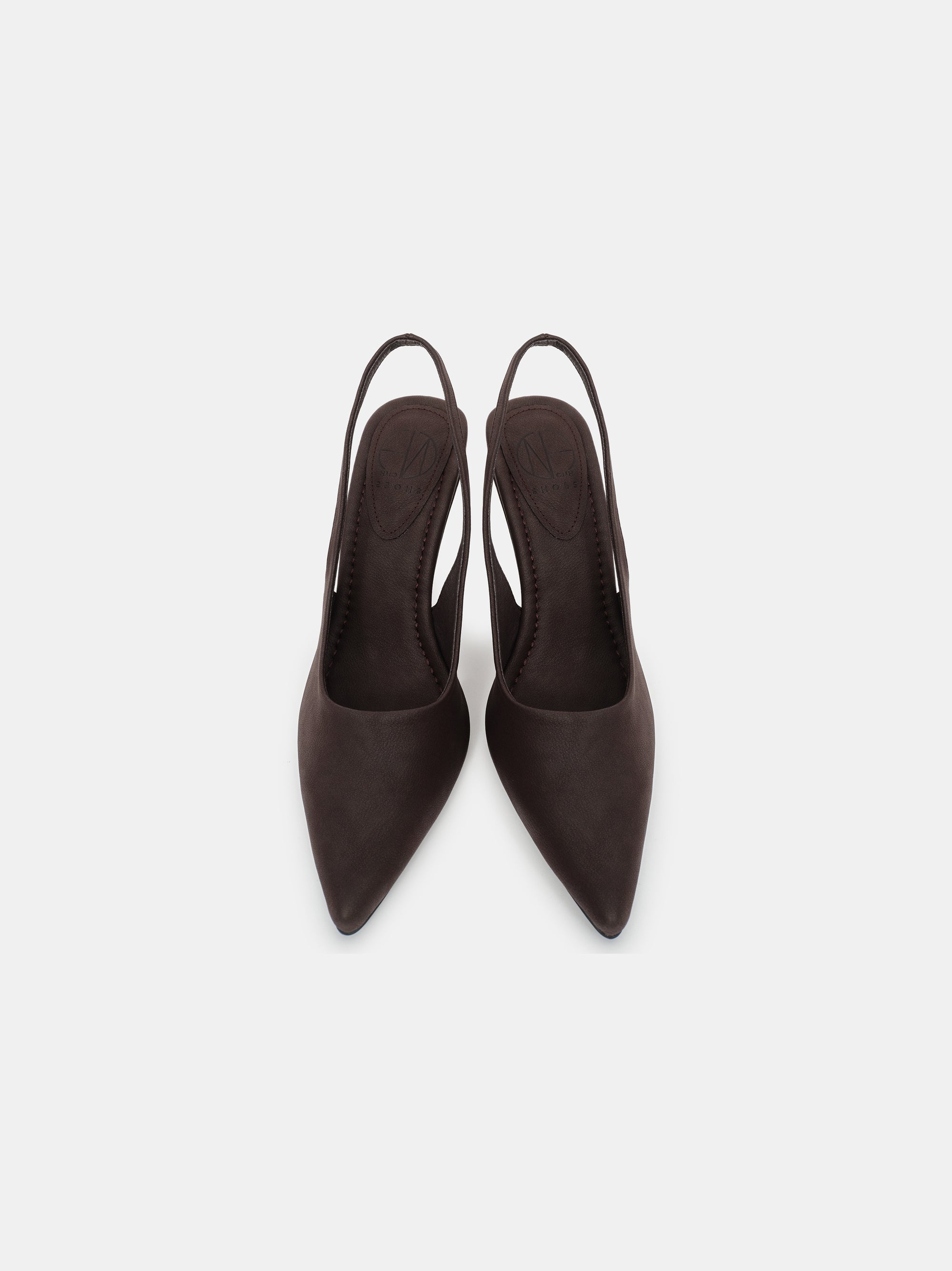Slingback Wedge Heels, Chocolate