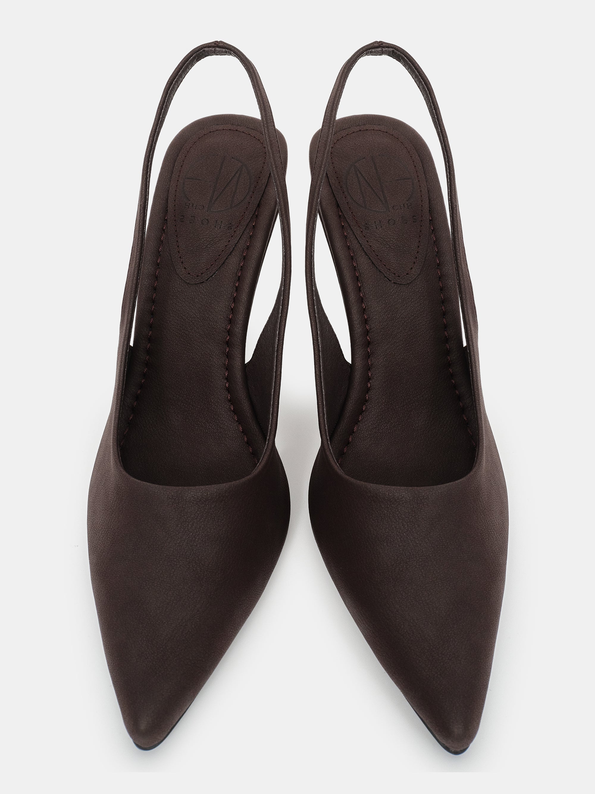 Slingback Wedge Heels, Chocolate