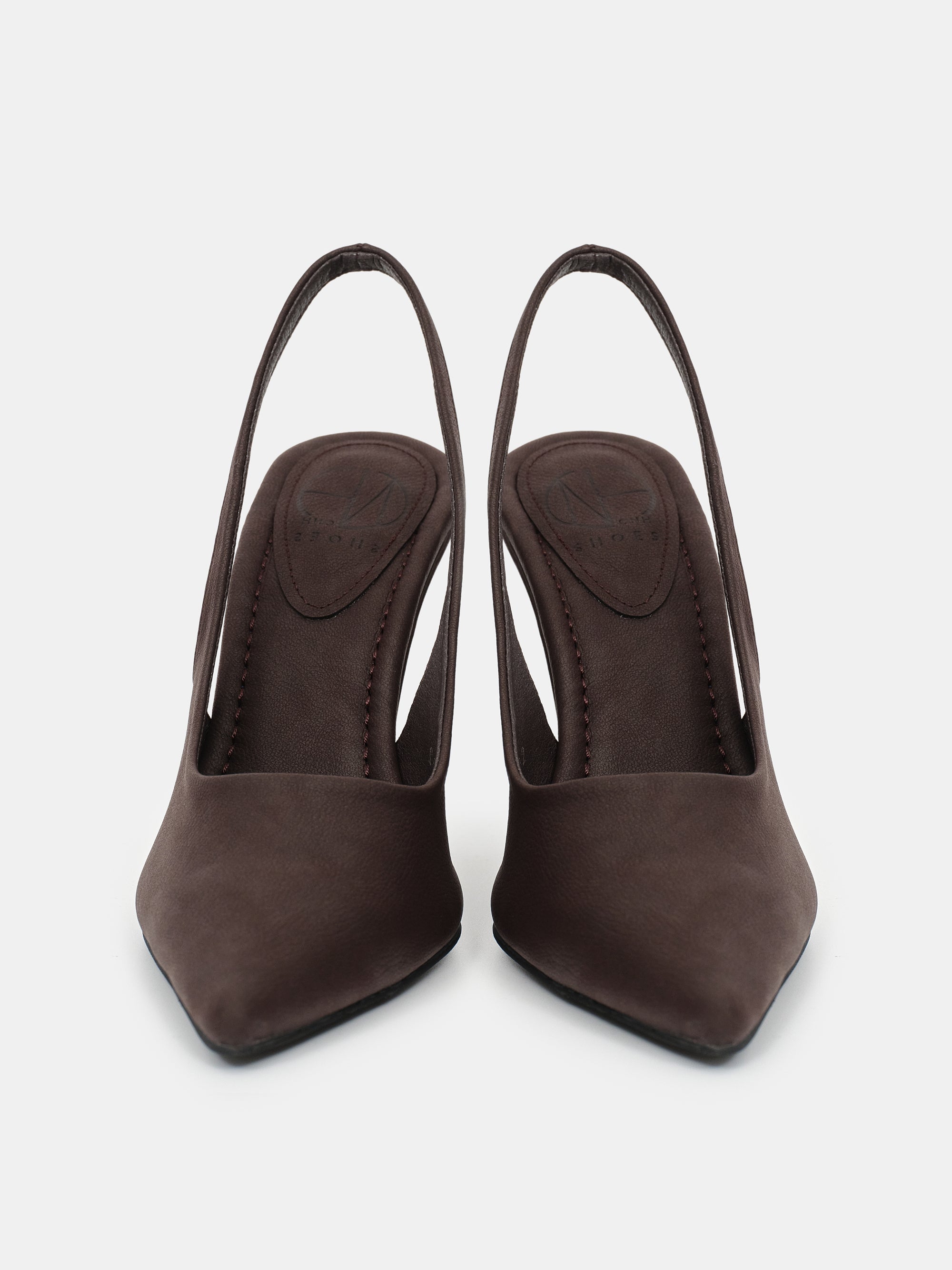 Slingback Wedge Heels, Chocolate