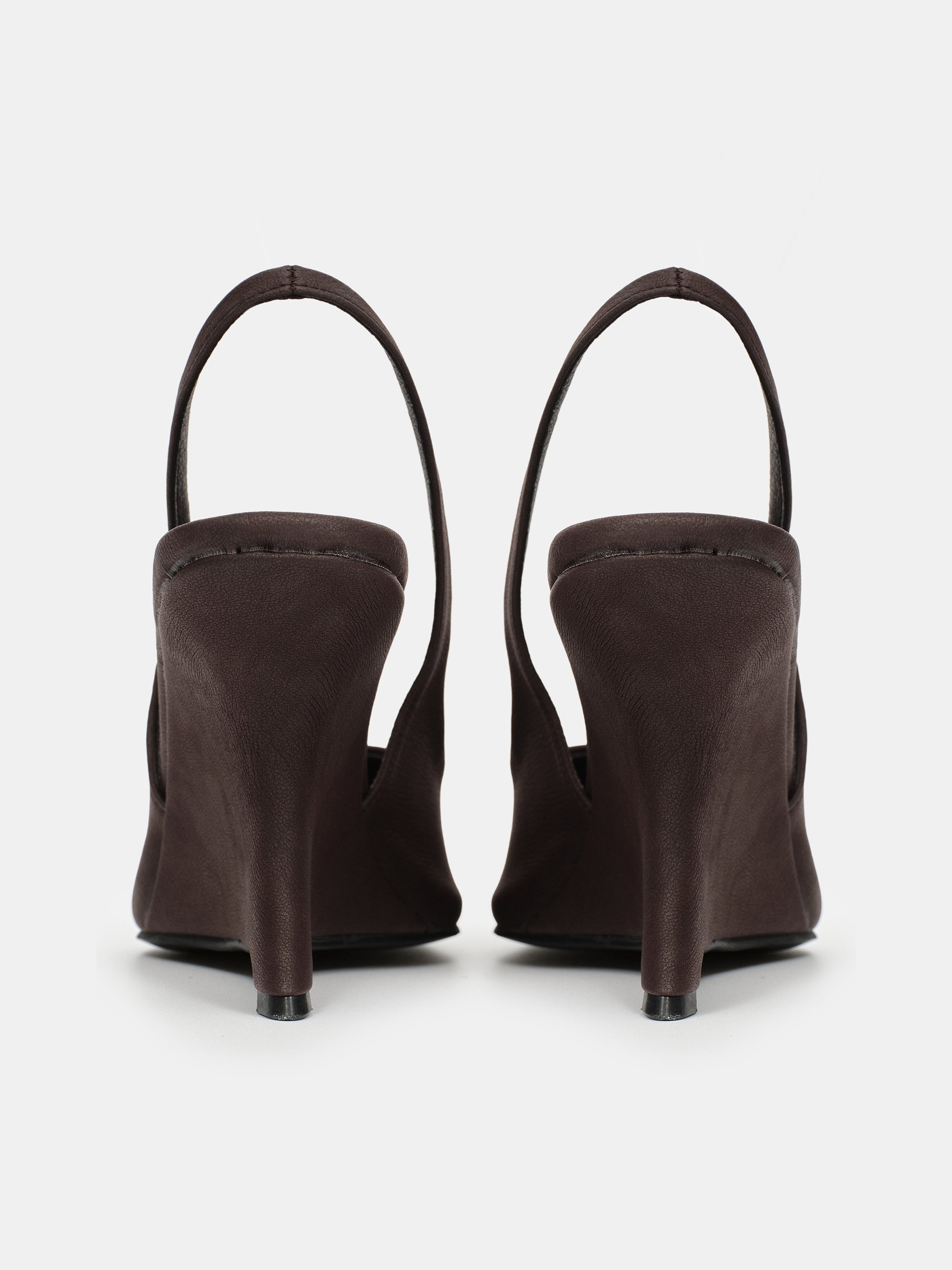Slingback Wedge Heels, Chocolate