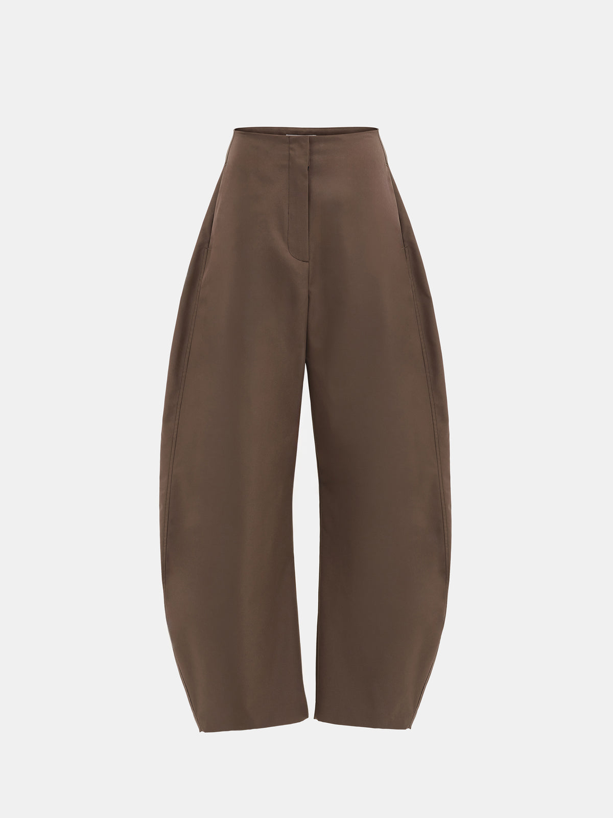 Edolo Barrel-Leg Trousers, Brown