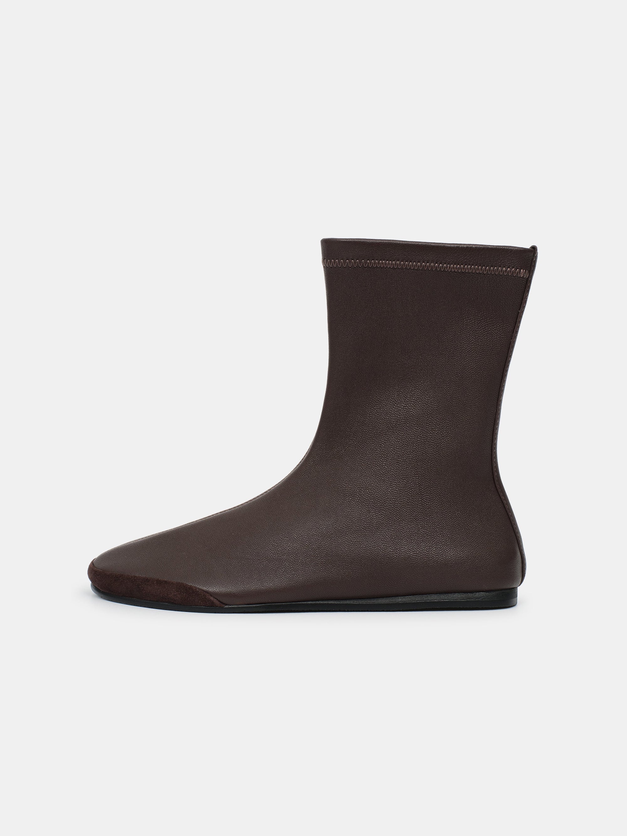 Leather Ankle Boots, Brown