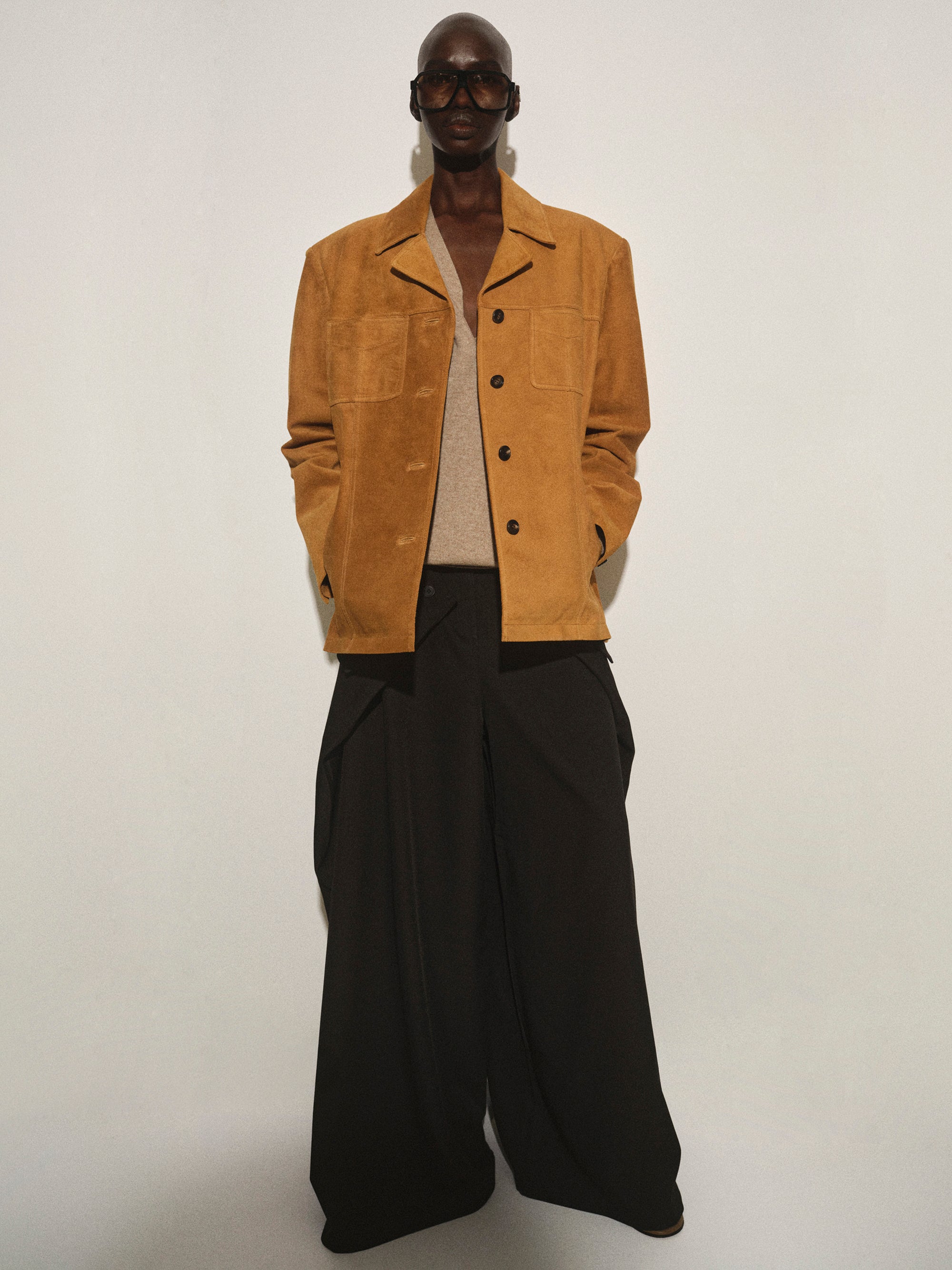 Double Flap Cargo Trousers, Black