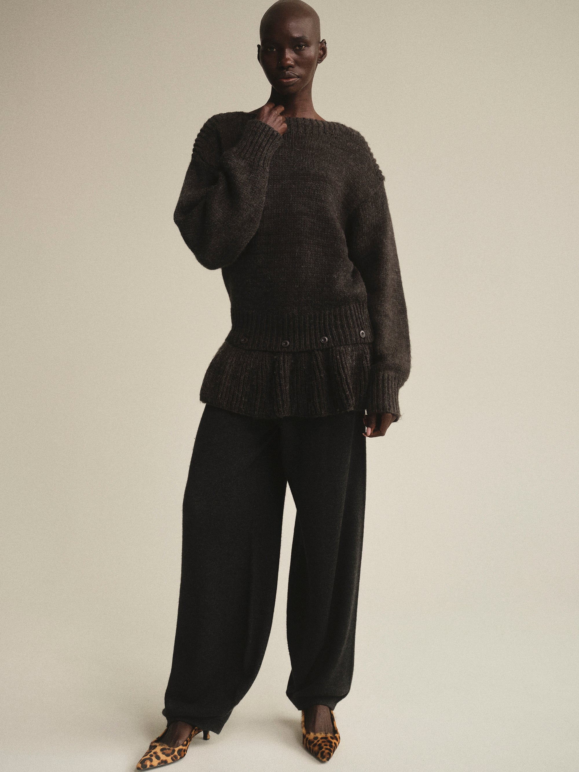 Knit Jogger Pants, Charcoal