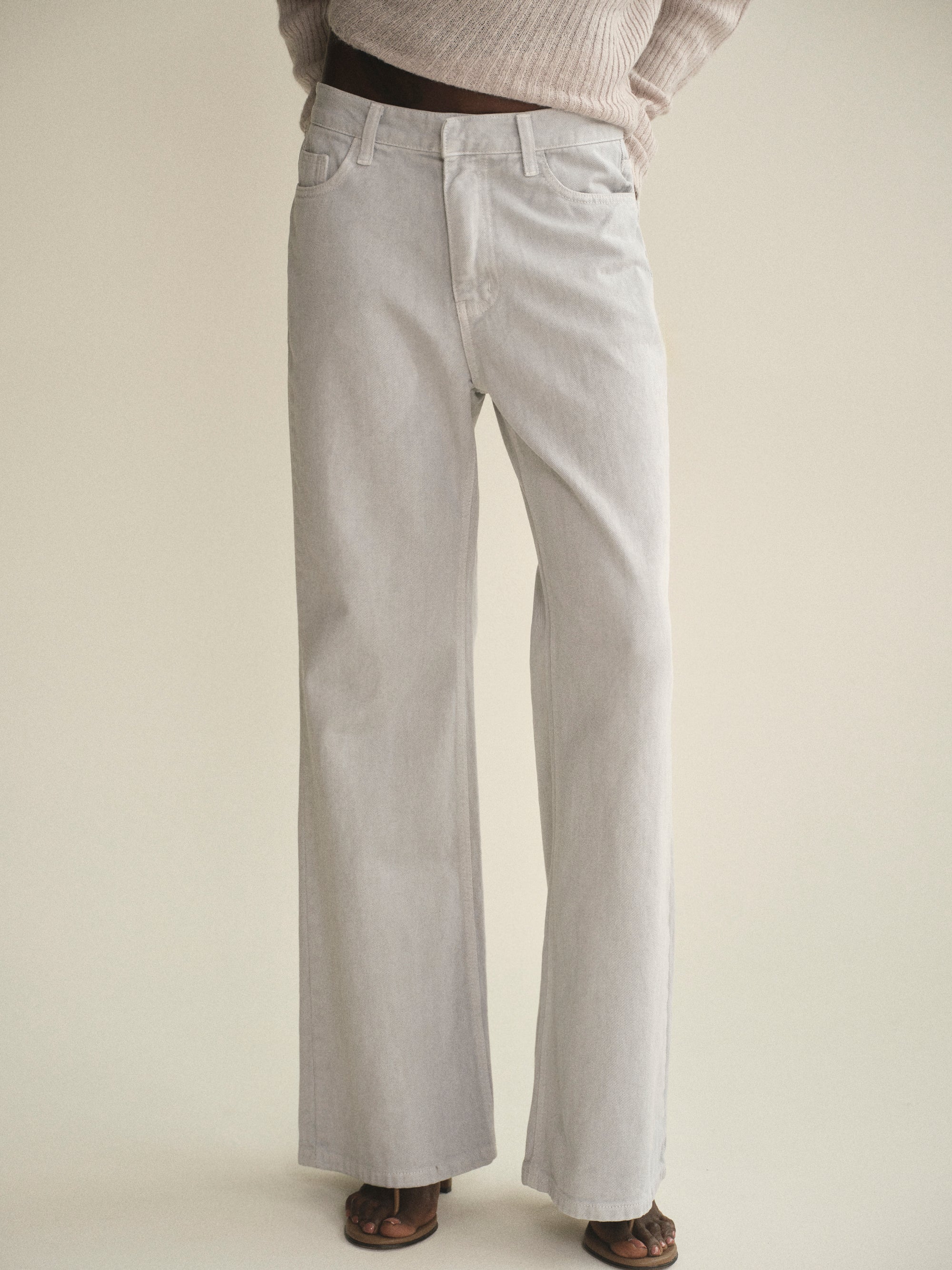 Faded Flared Jeans, Faded Grey