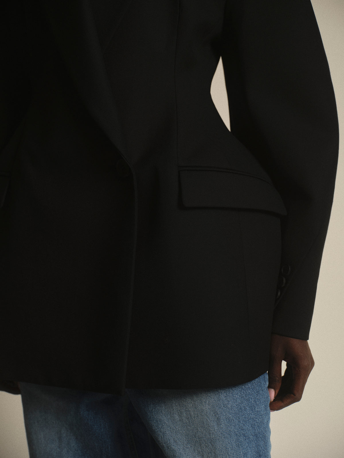 Martha Hourglass Blazer, Black