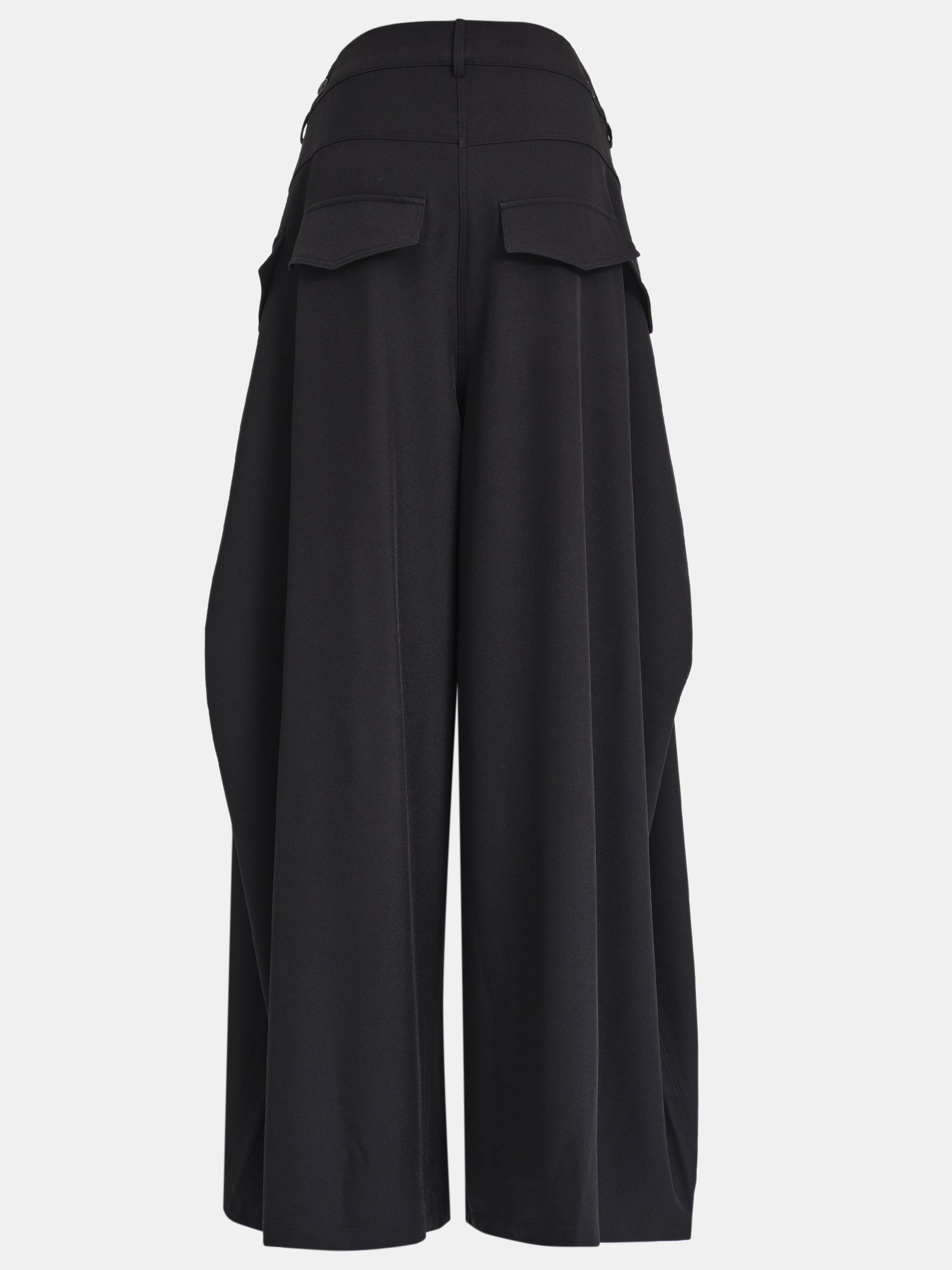 Double Flap Cargo Trousers, Black