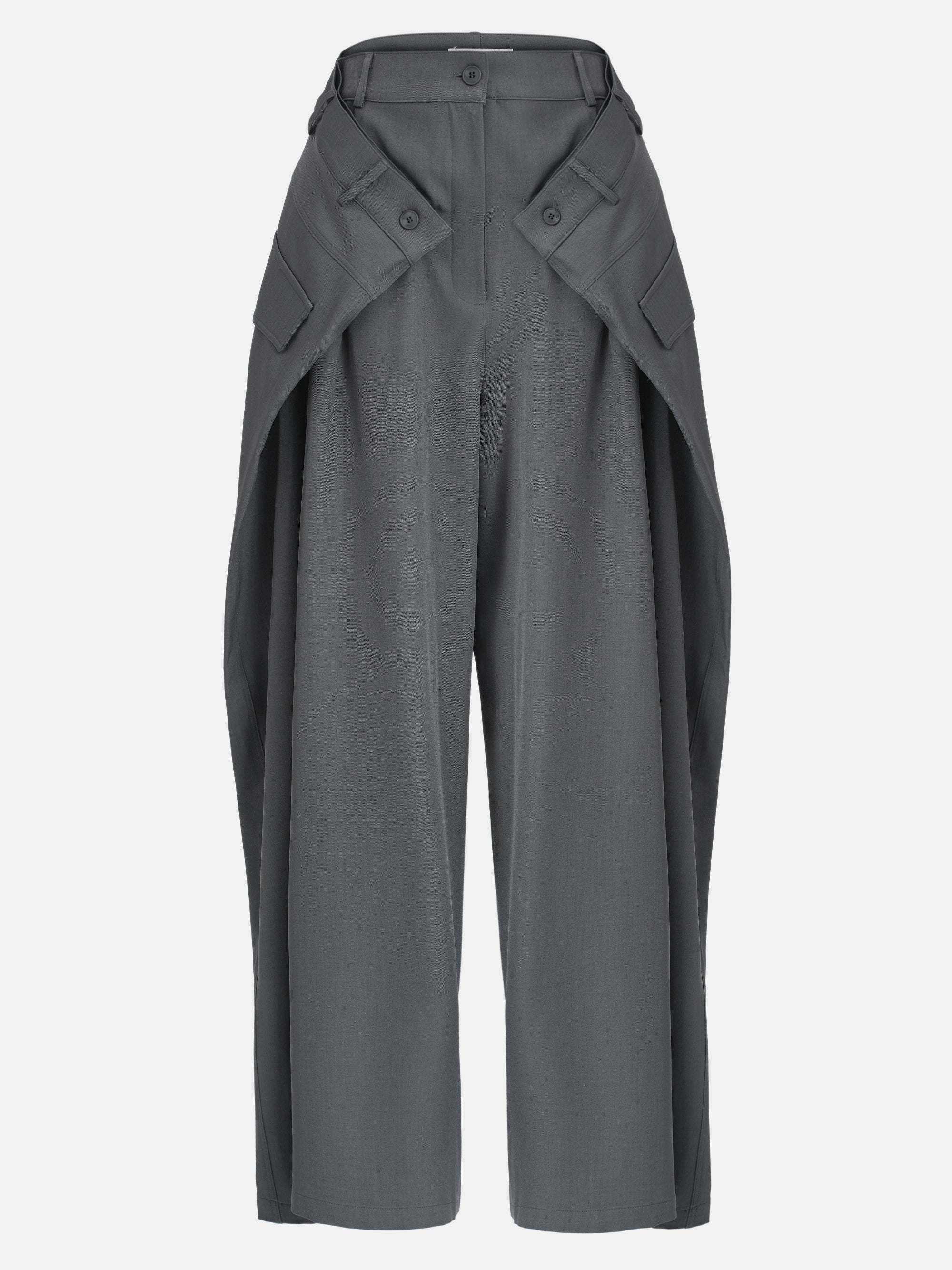 Double Flap Cargo Trousers, Grey