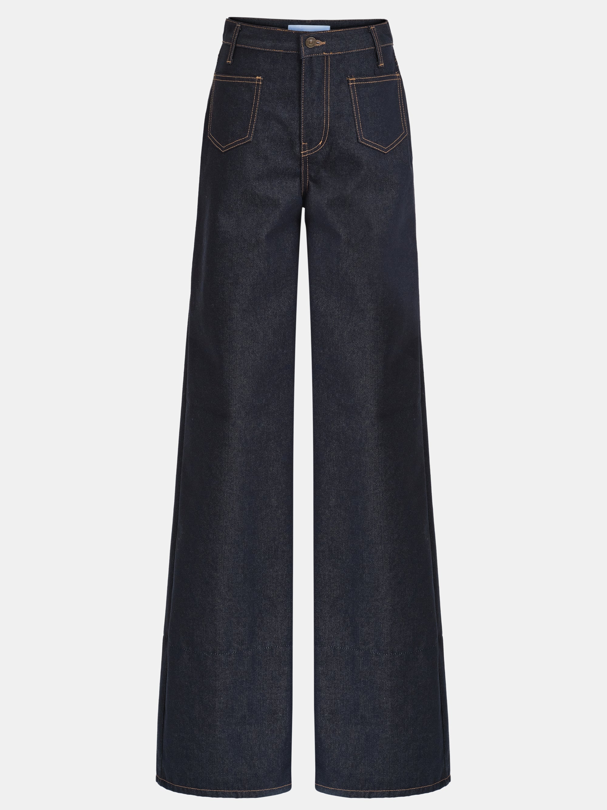 High Rise Wide Leg Jeans, Raw Wash