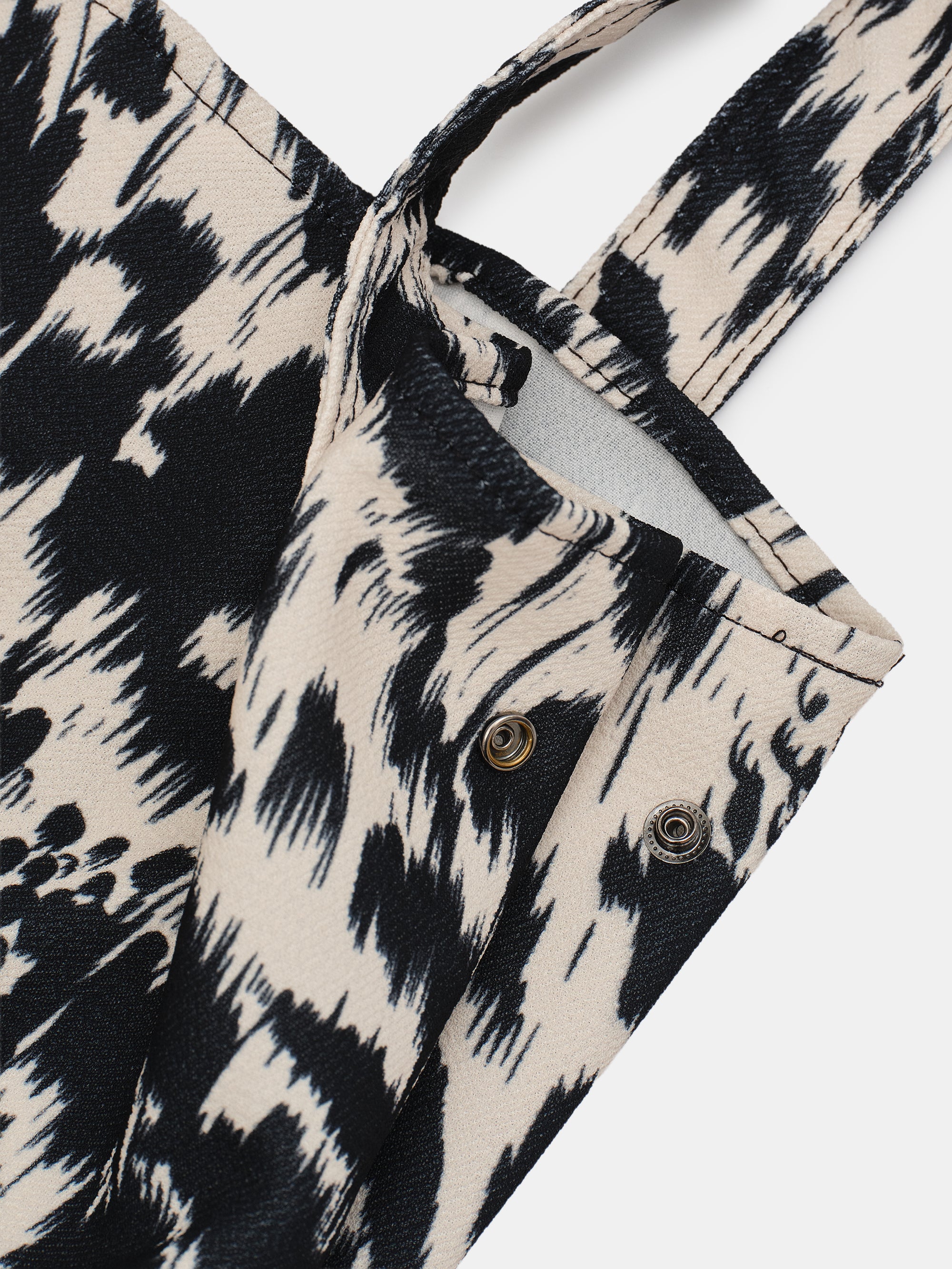 Leopard-Print Tote Bag, Black