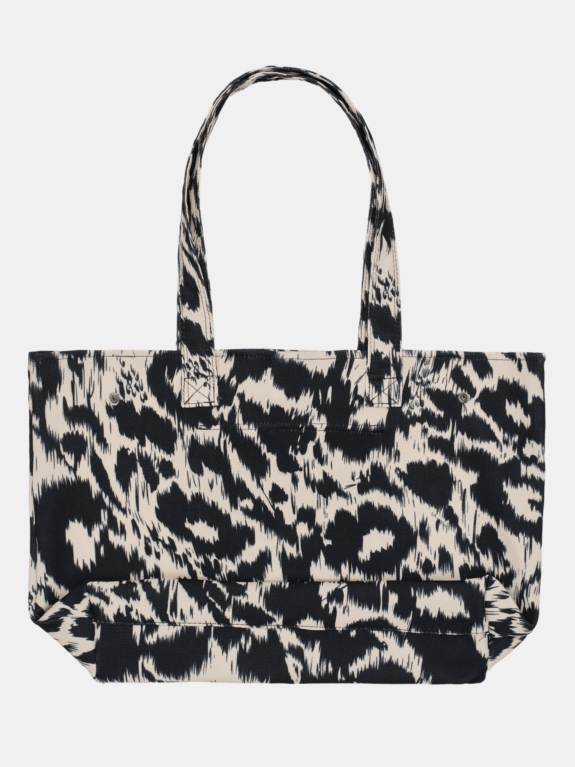 Leopard-Print Tote Bag, Black
