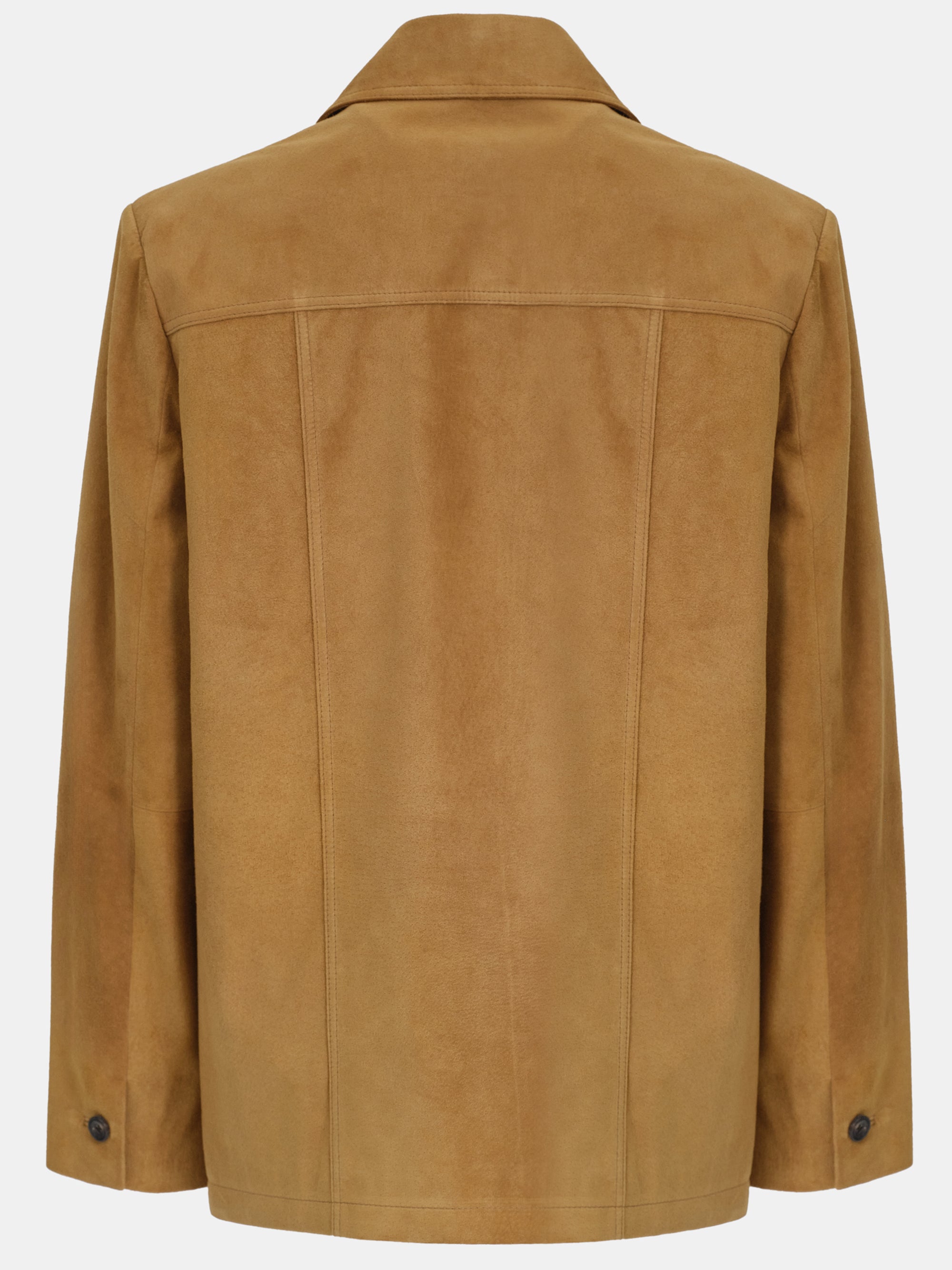 Suede Buttoned Blazer, Camel