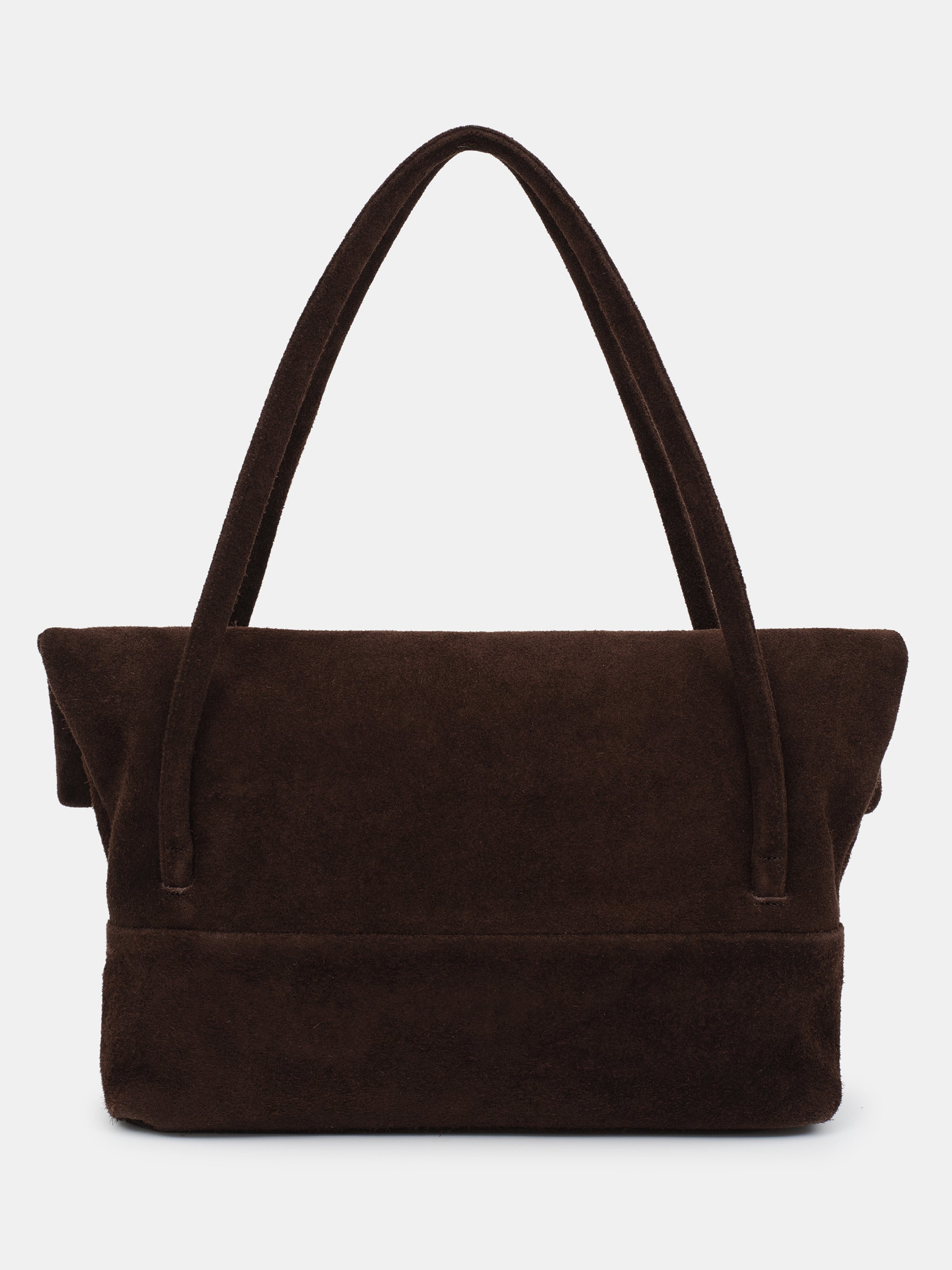 Envelope Suede Shoulder Bag, Choco