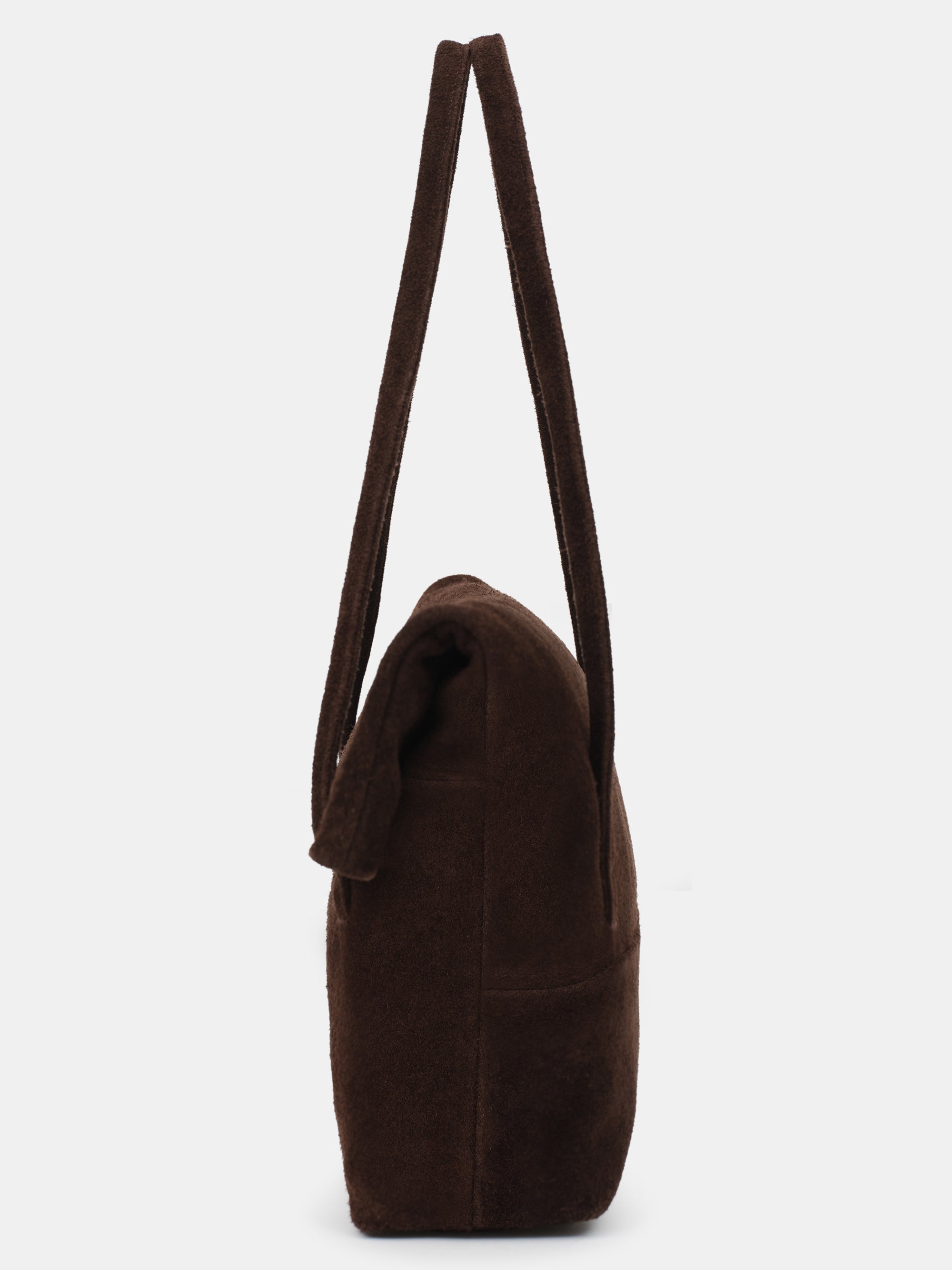 Envelope Suede Shoulder Bag, Choco