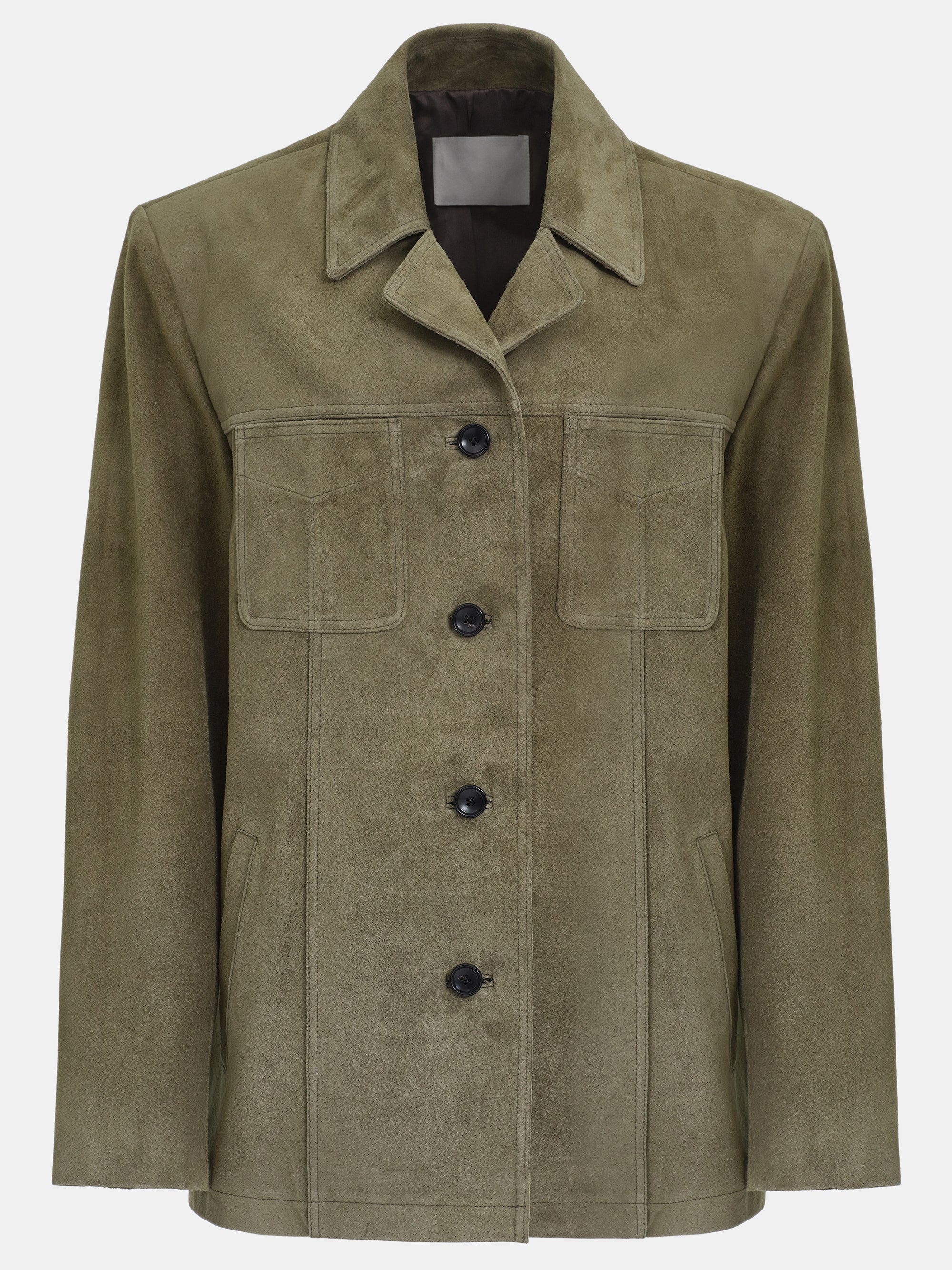 Suede Buttoned Blazer, Mousse