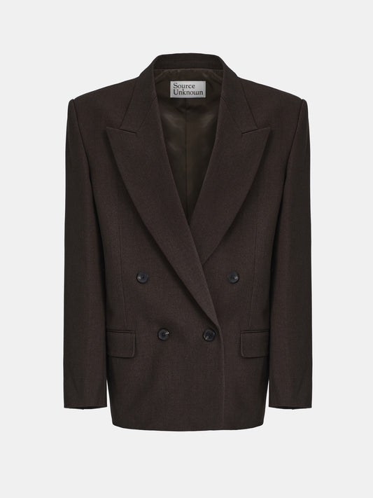 Gelso Double Breasted Blazer, Brown