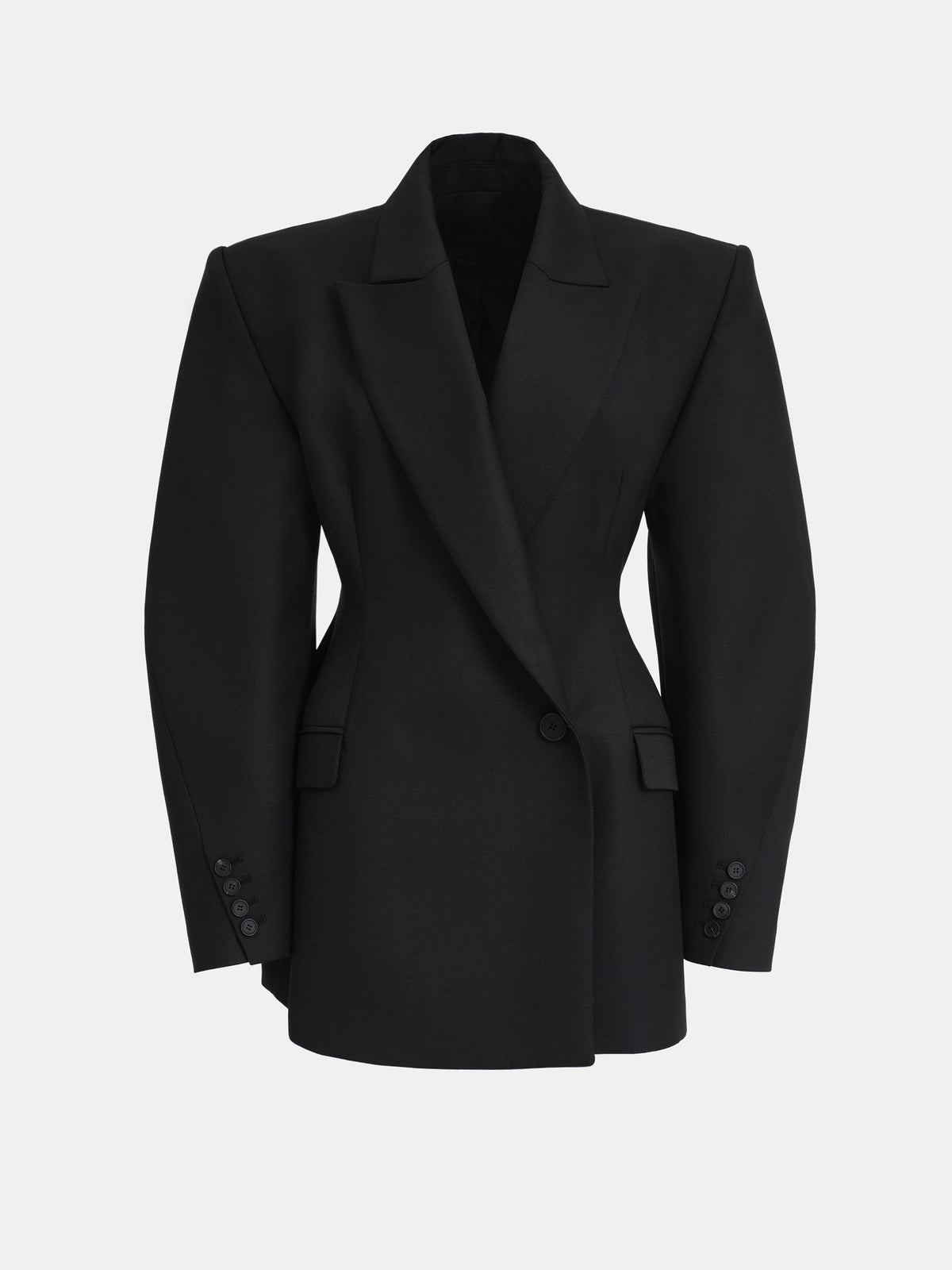 Martha Hourglass Blazer, Black