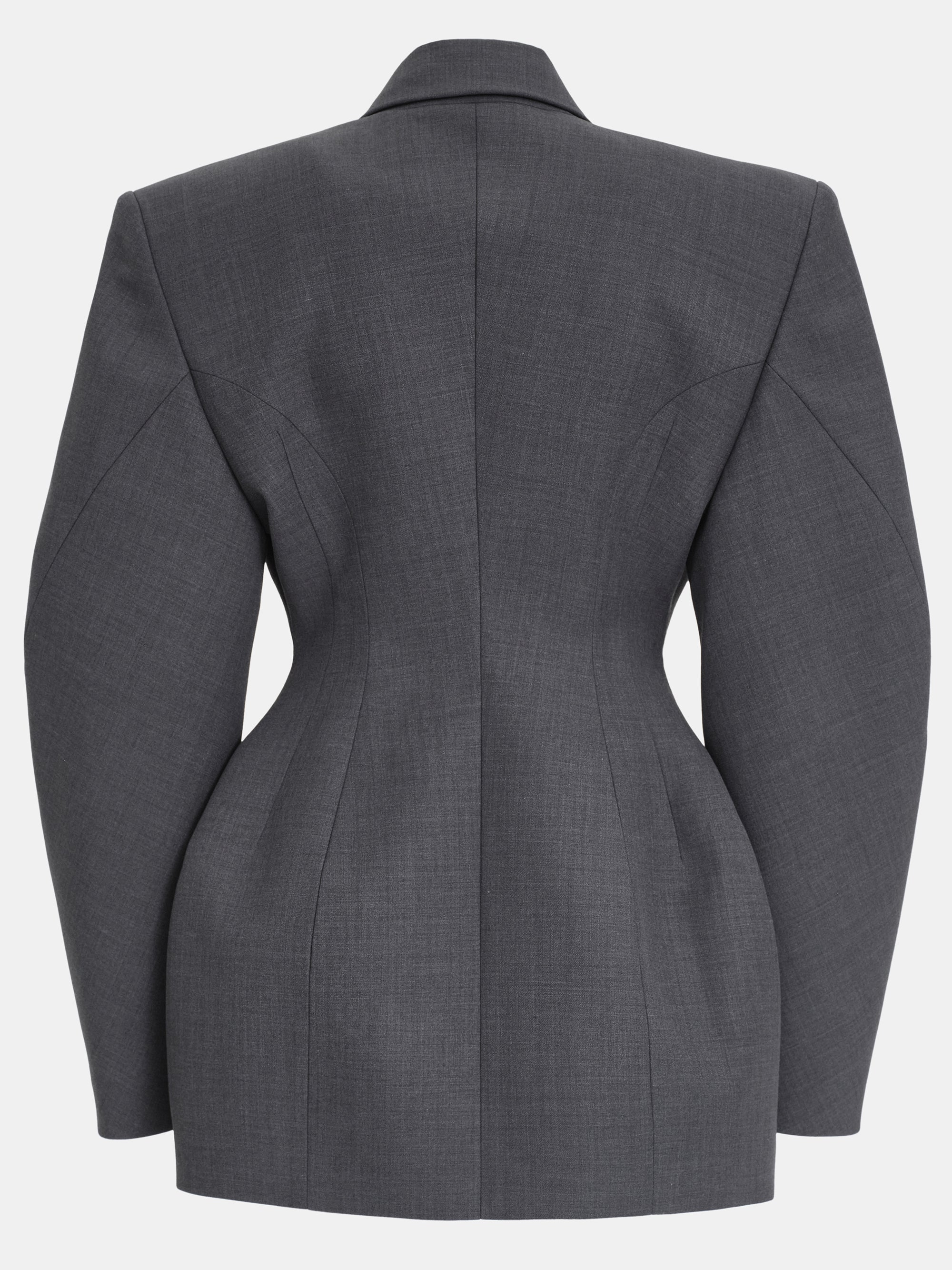 Hourglass Blazer, Grey