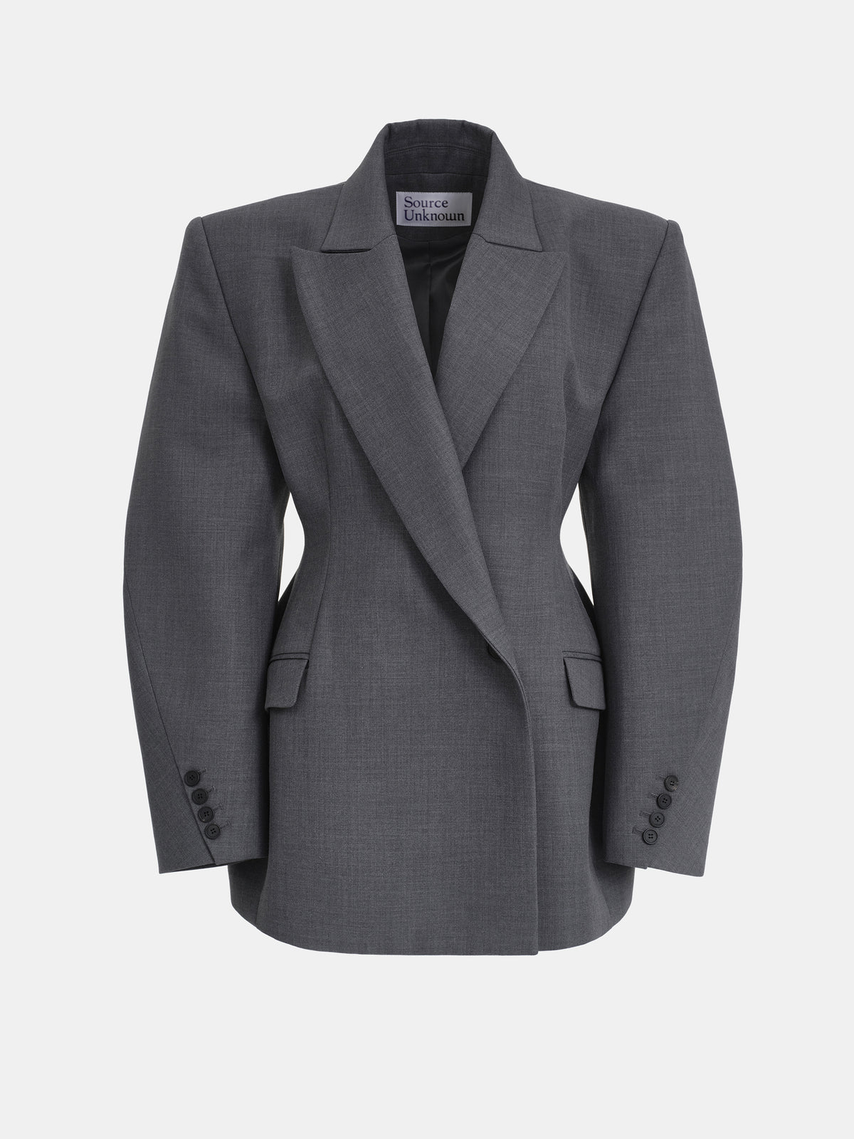 Martha Hourglass Blazer, Grey
