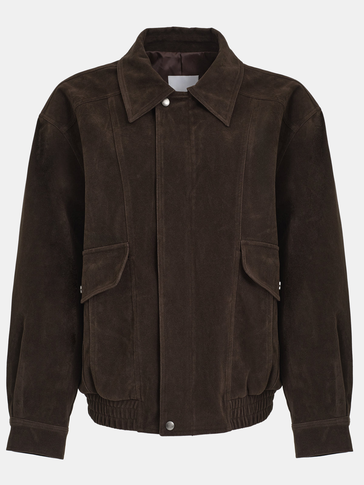 Suede Effect Bomber Jacket, Brown