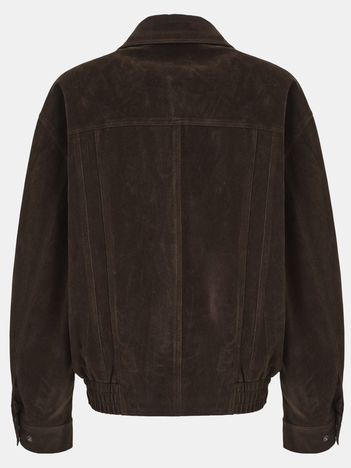 Suede Effect Bomber Jacket, Brown
