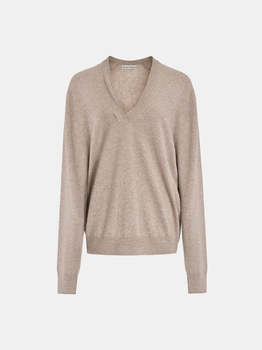 Byrone Half Twist Sweater, Beige