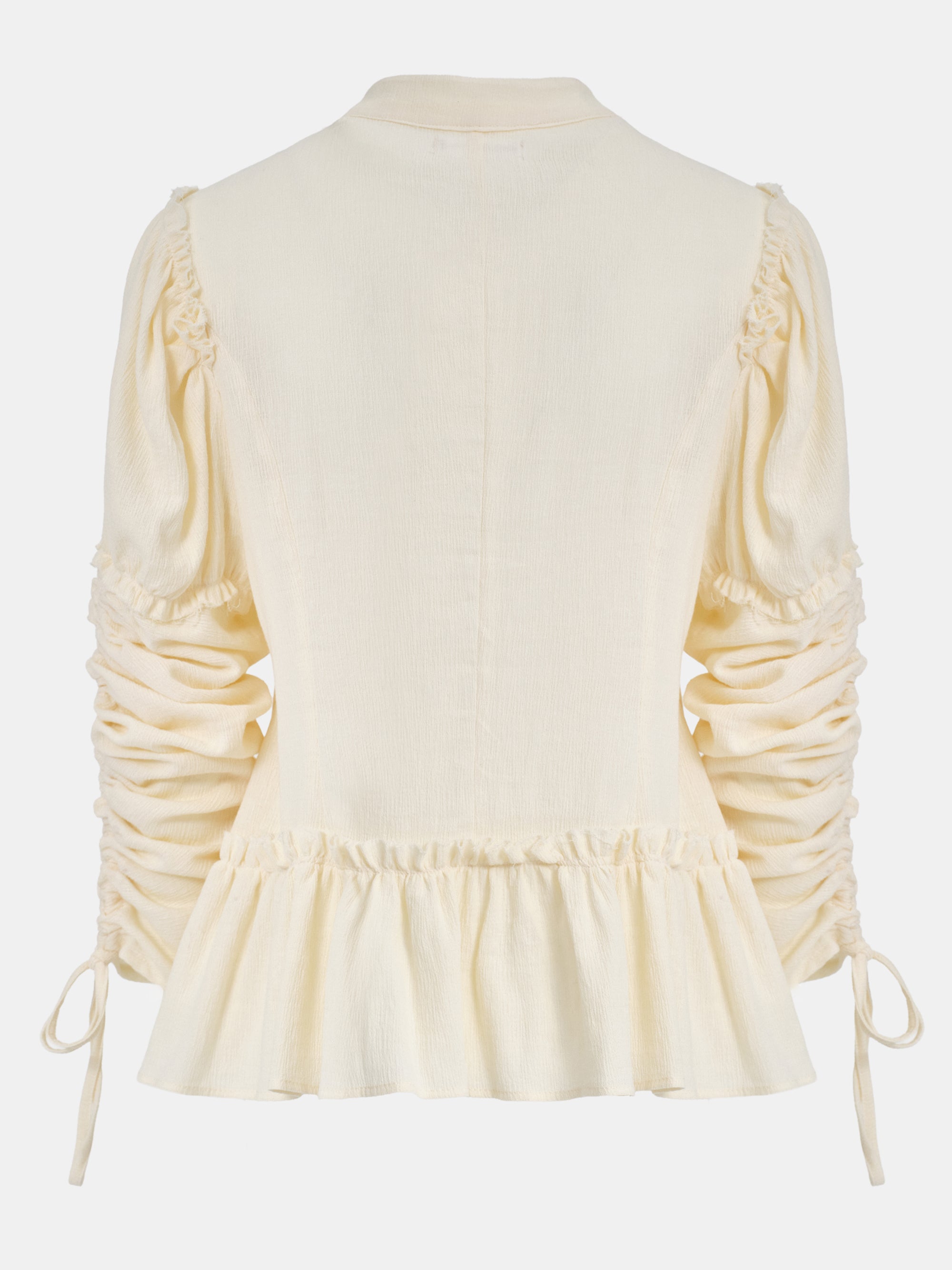Gathered Georgette Top, Pale Yellow