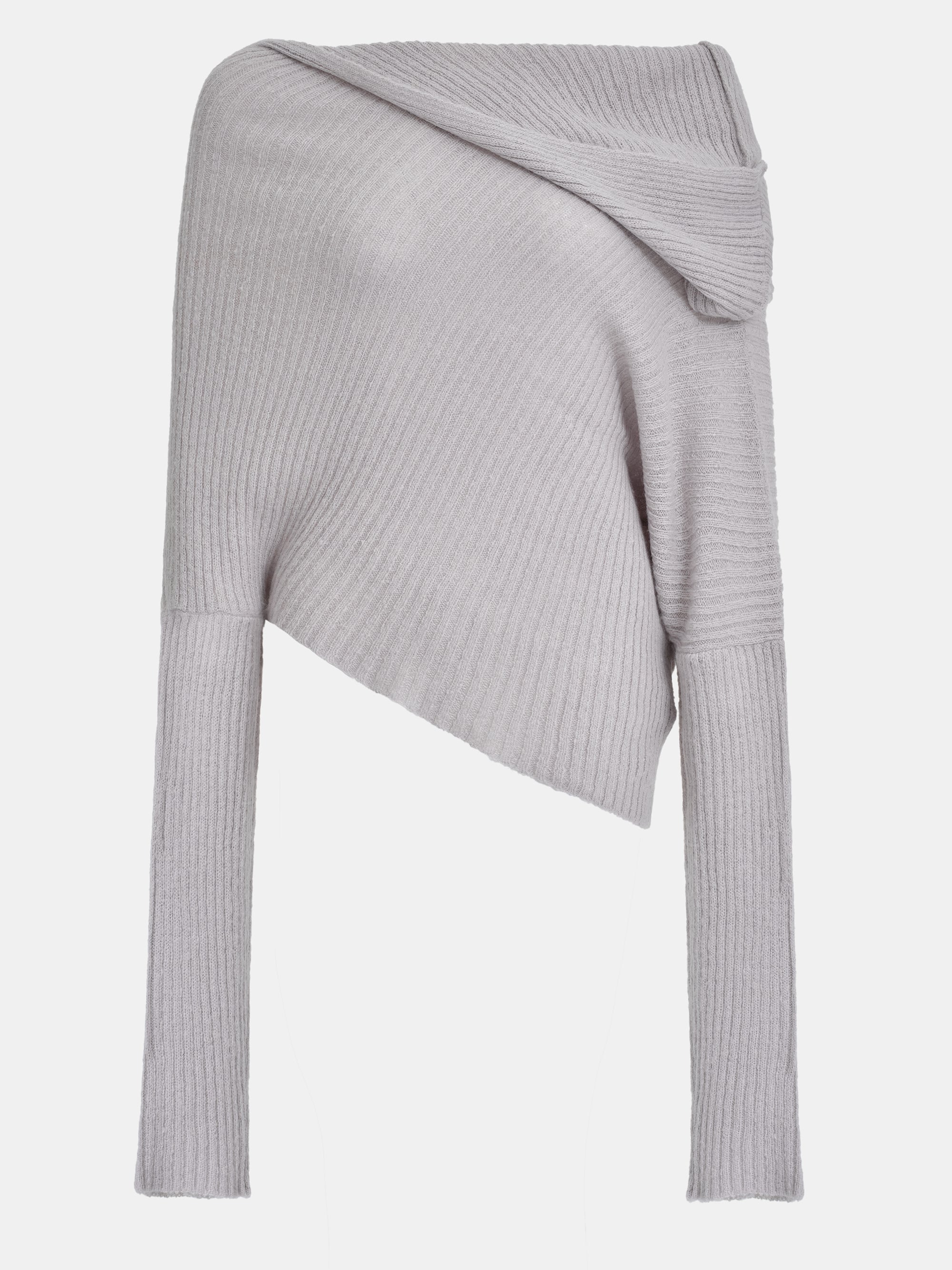 Sculptural Knit Top, Pale Grey
