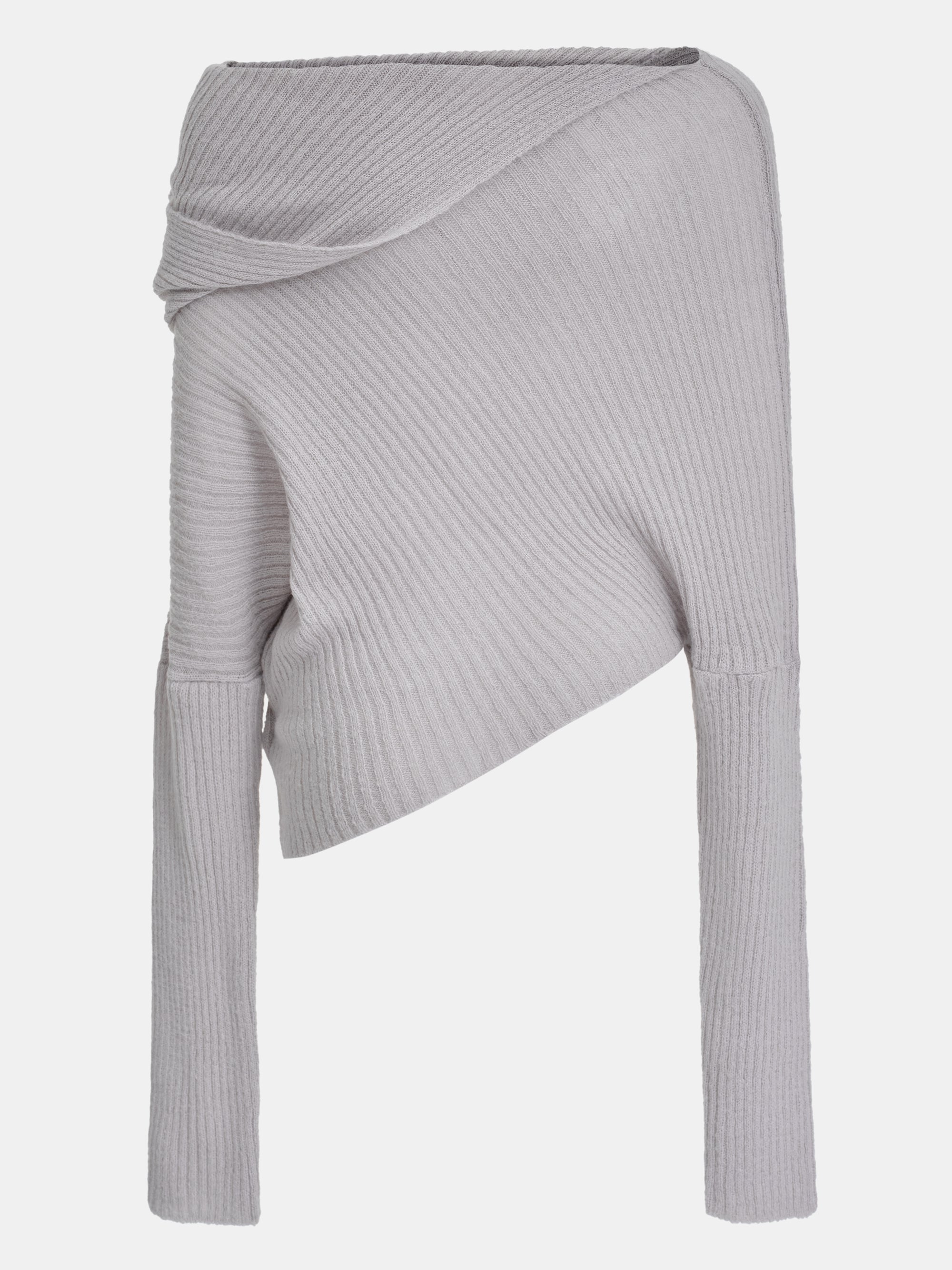 Sculptural Knit Top, Pale Grey
