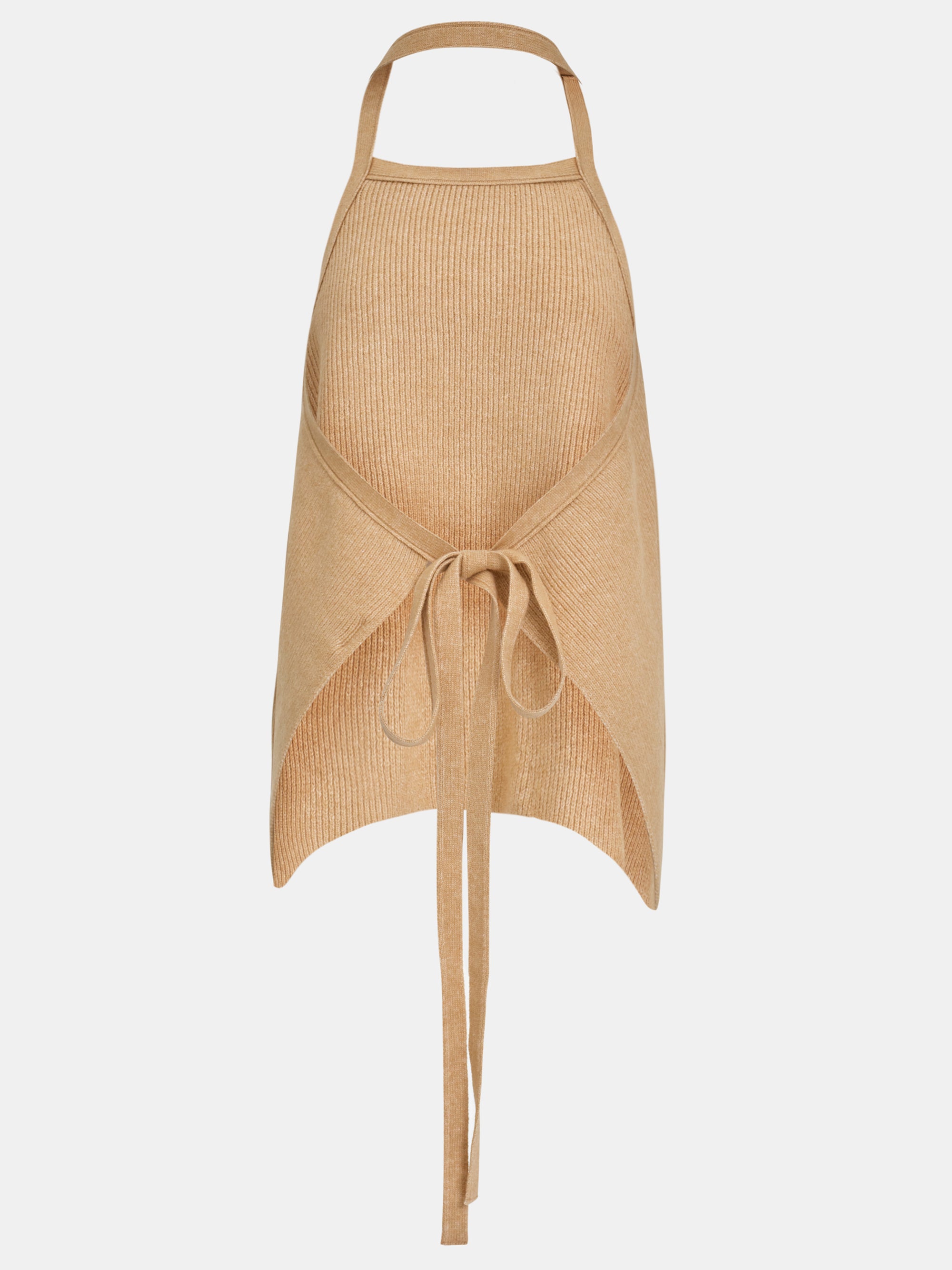 Rib-Knit Halter Tank Top, Sahara