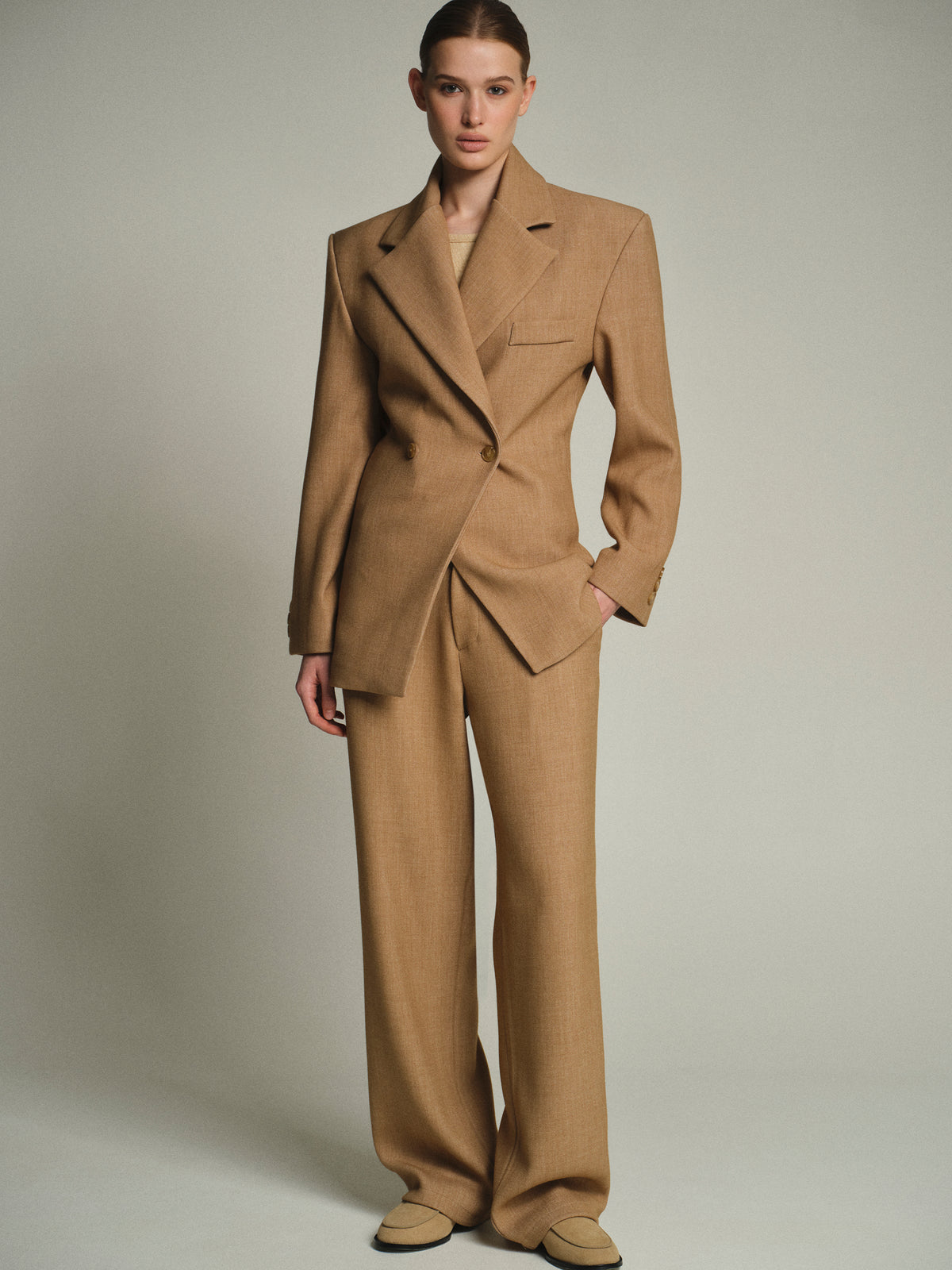 Nangy Tailored Trousers, Tan