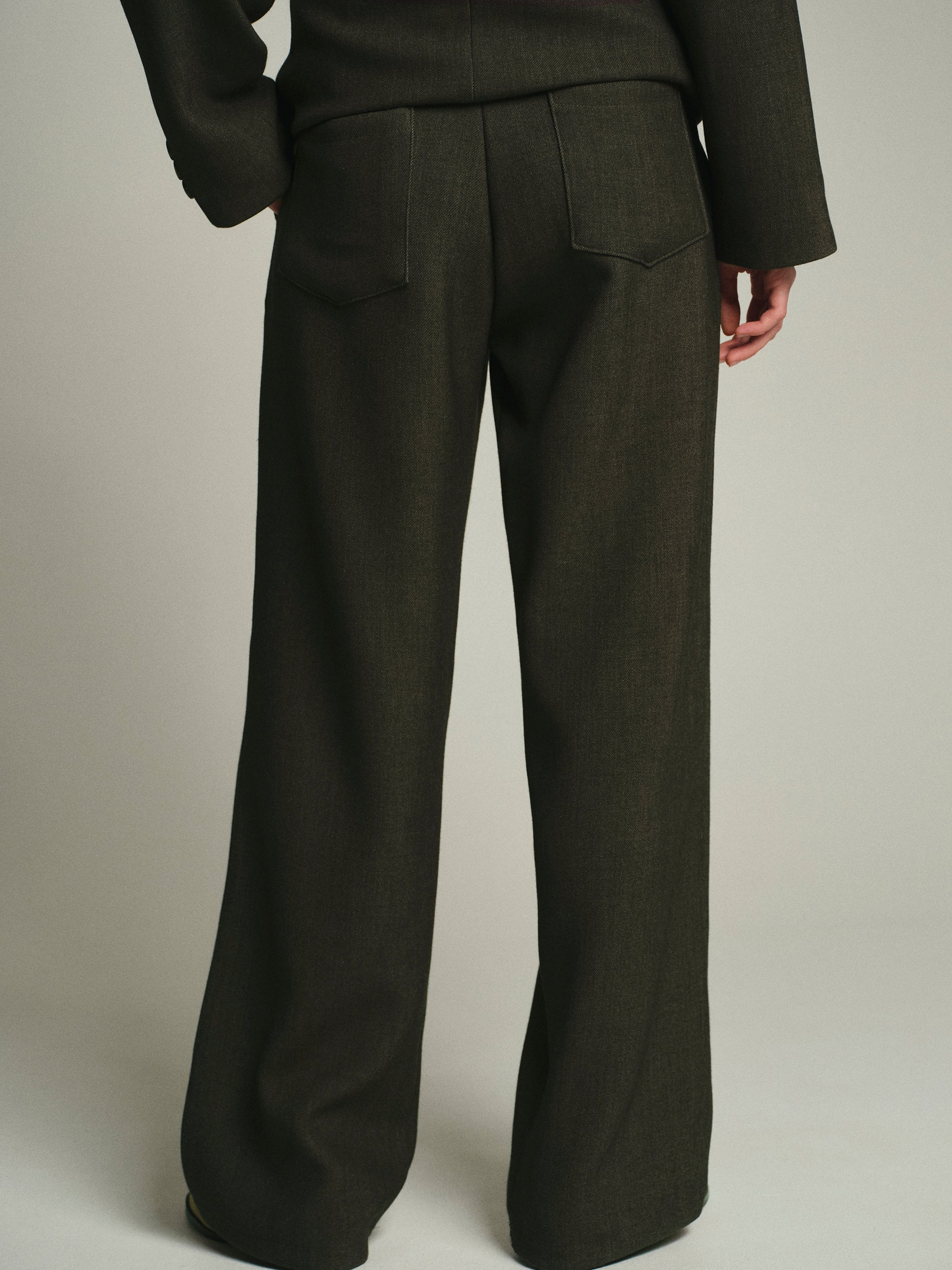 Nangy Tailored Trousers, Charcoal Grey