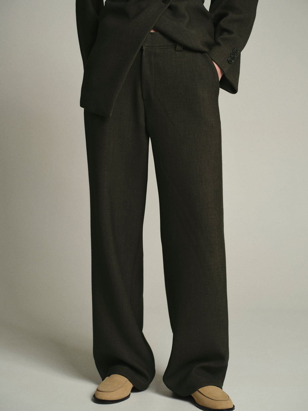 Nangy Tailored Trousers, Khaki