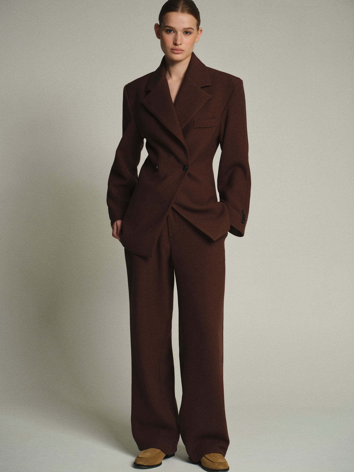 Nangy Tailored Trousers, Brown